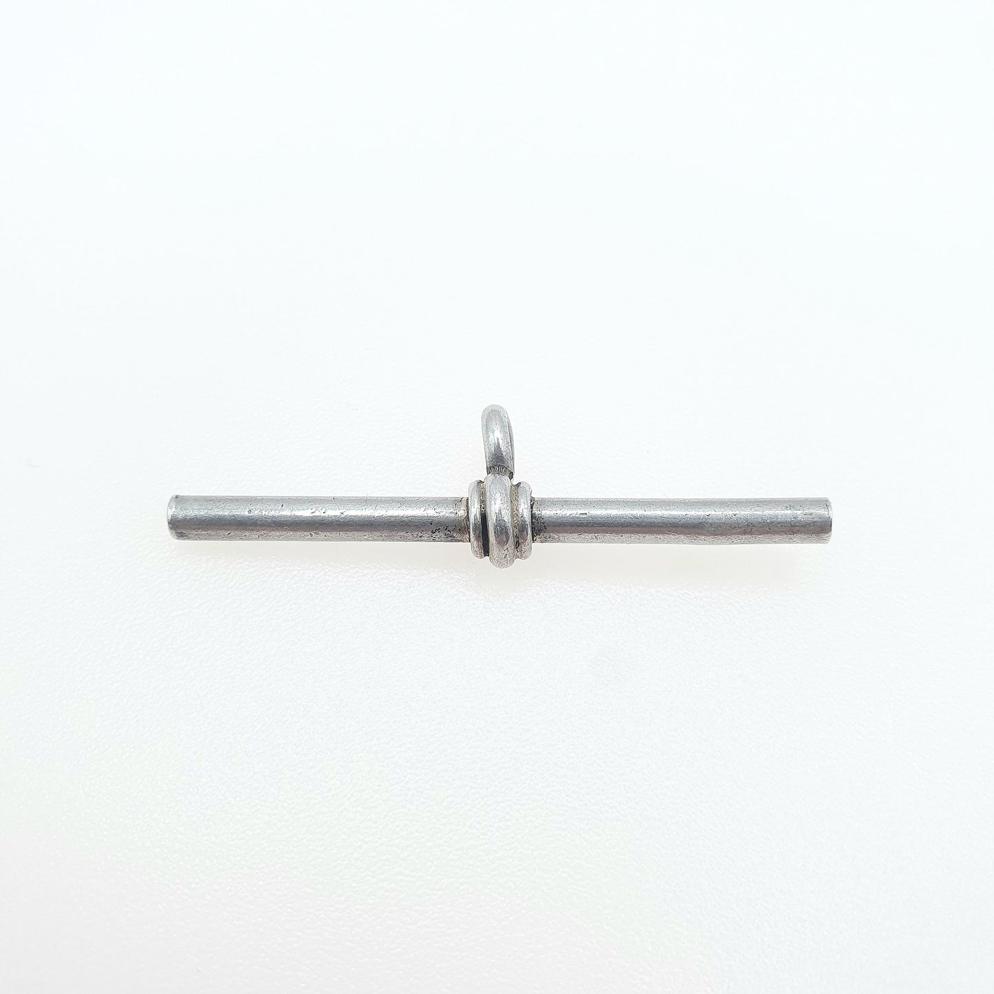 Antique Sterling Silver T Bar Fob Pendant Necklace Albert Chain 1920 Hallmark 925 Vintage Unisex Mens Womens Jewelry Jewellery