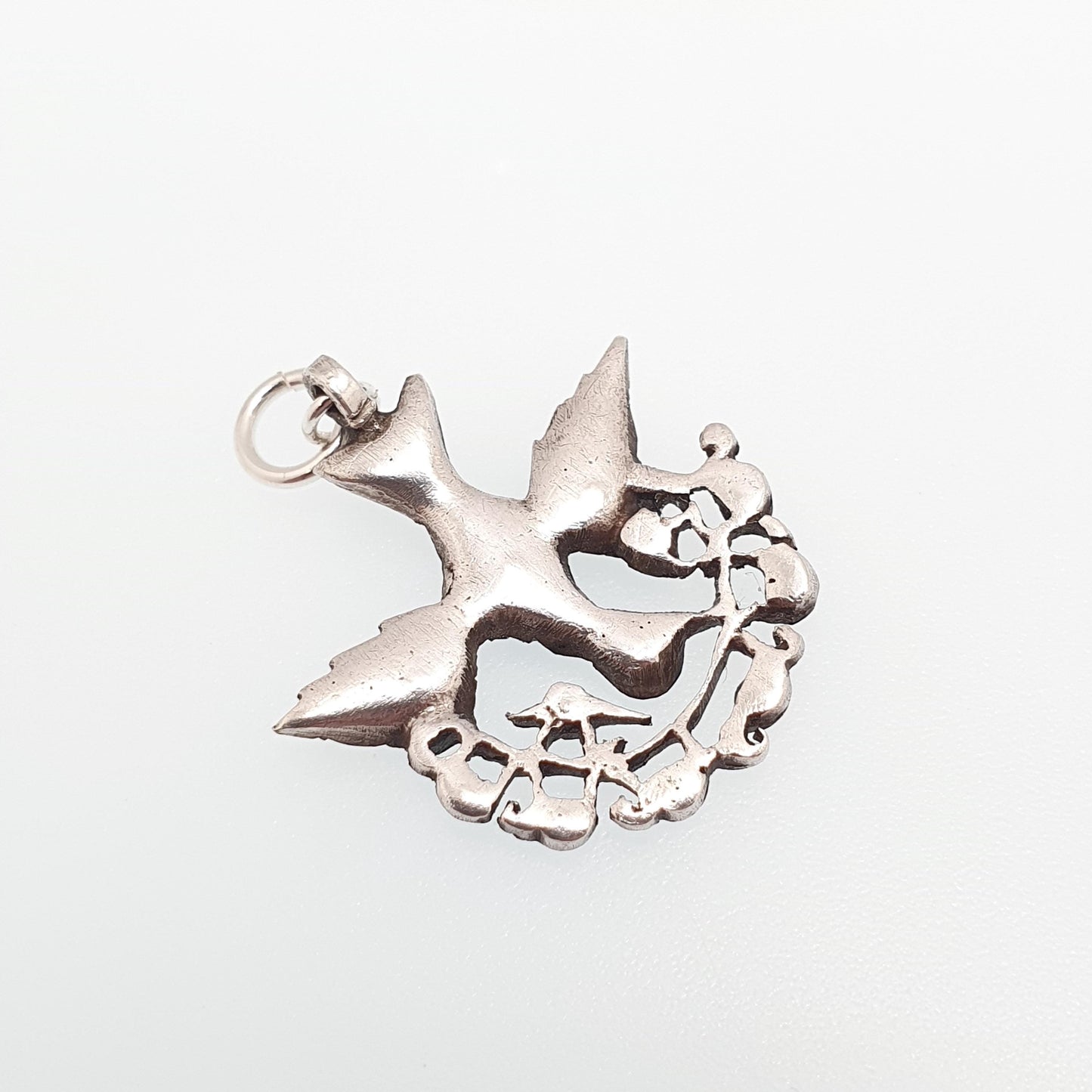 Antique Solid Silver Diamond Paste Bird Pendant Georgian Necklace Brooch Pin Songbird Sweetheart Swallow Vintage Womens Jewellery Jewelry