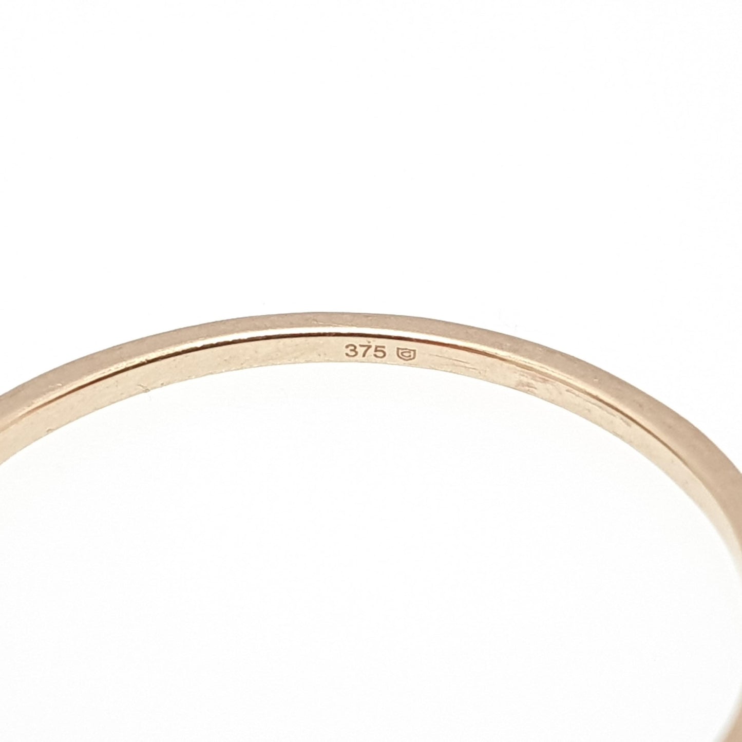 Vintage 9k 9ct Solid Gold Diamond Band Ring Genuine Diamonds Stacker Stacking Fine Thin Jewelry Jewellery
