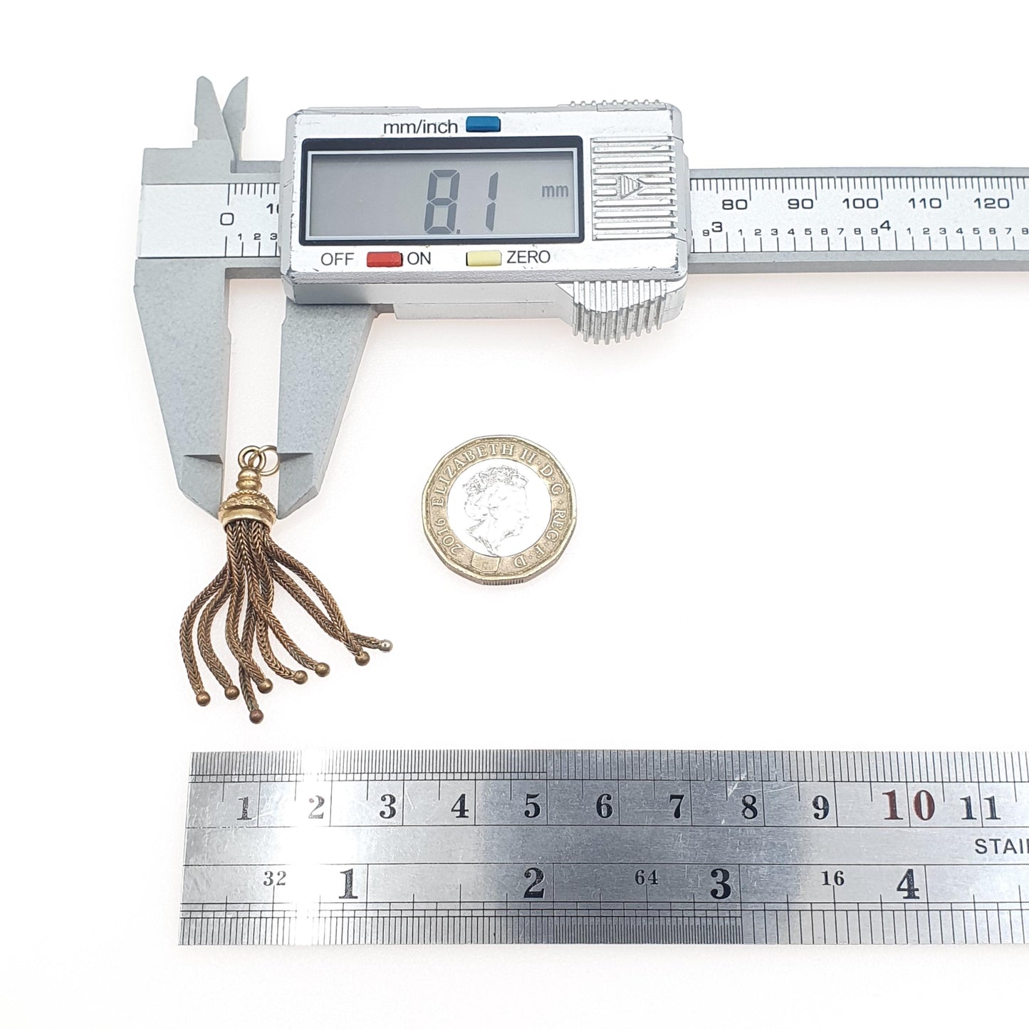 Antique Victorian Rolled Gold Tassel Fob Pendant Albert Chain Charm Beaded Gold Filled Vintage Ladies Unisex Womens NecklaceJewelry