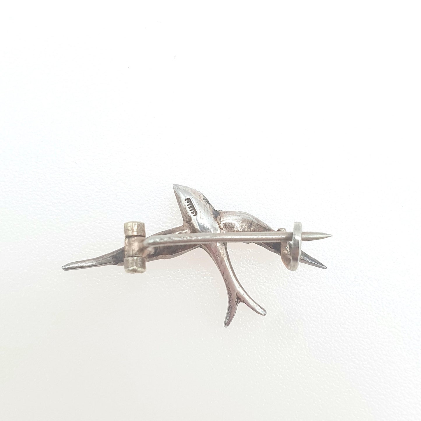 Antique Victorian Solid Silver Diamond Paste Bird Brooch Swallow Sweet Songbird Small Cute Womens Jewelry Jewellery