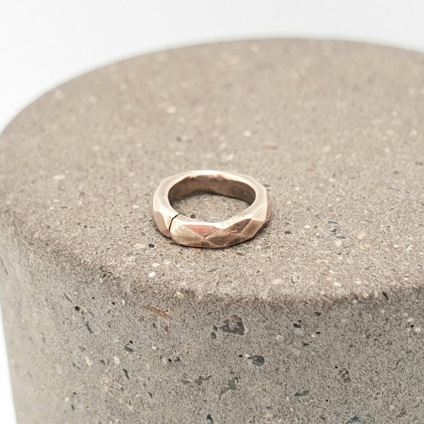 Antique 9k 9ct Gold Jump Ring Faceted Genuine Victorian Early 1800s Solid 375 Angled Split Open Jewellery Findings Upcycle Women