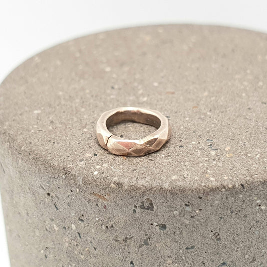 Antique 9k 9ct Gold Jump Ring Faceted Genuine Victorian Early 1800s Solid 375 Angled Split Open Jewellery Findings Upcycle Women