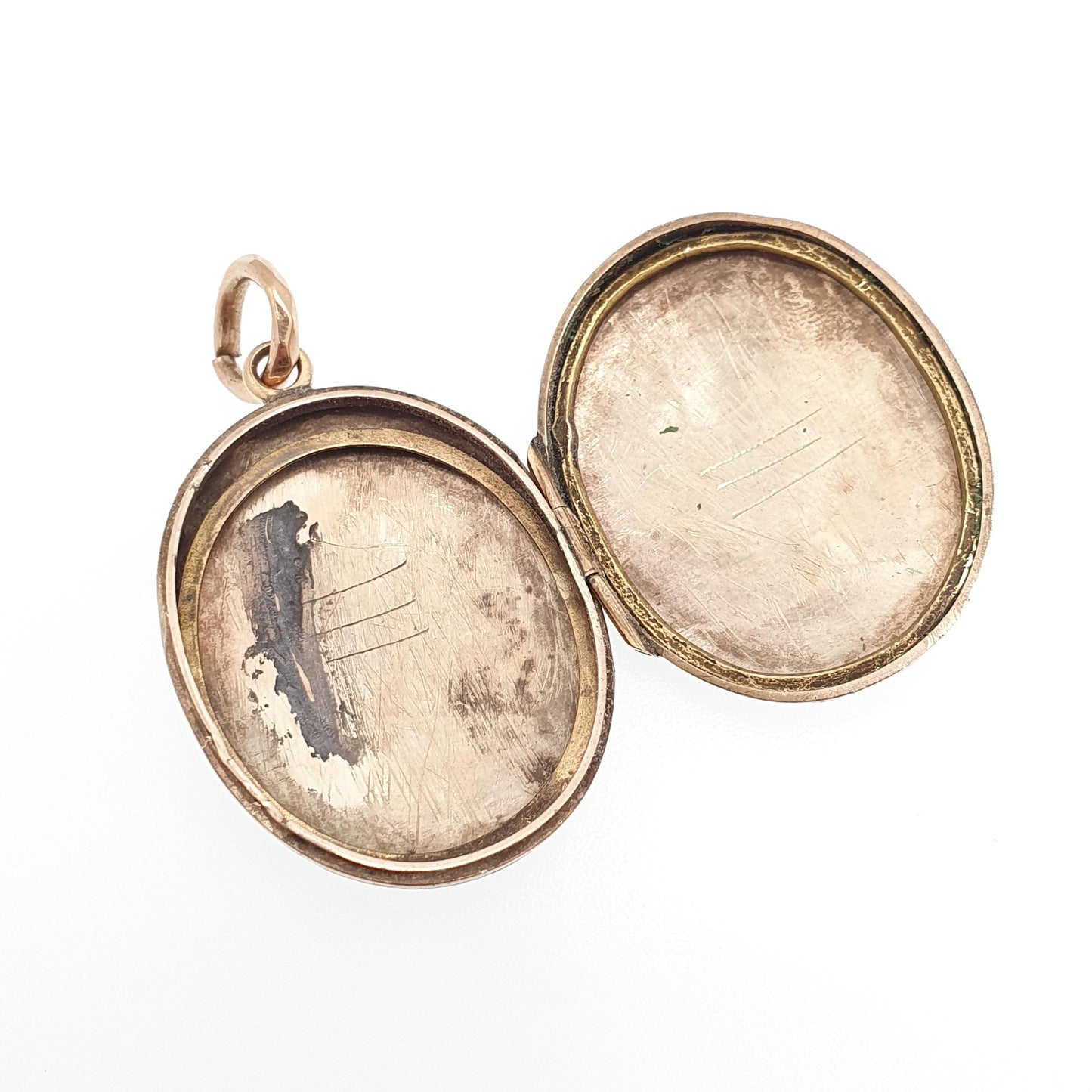 Antique Victorian Solid 9ct Gold Locket Large Oval Pendant Necklace Engraved Fine Estate 375 9k Photo Vintage Jewelry Jewellery