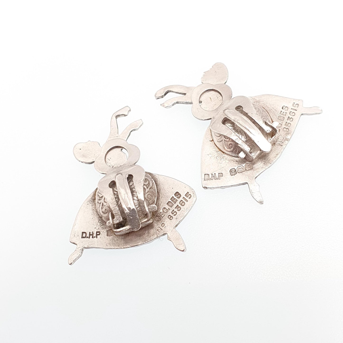 Old Vintage Sterling Silver Ballerina Earrings Dancer Clip On 1948 Hallmark Ballet Dancing Jewelry Jewellery