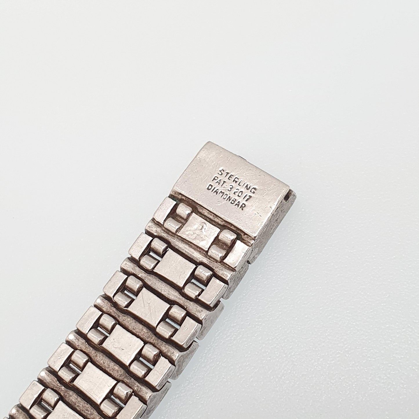 Antique Sterling Silver Diamond Paste Bracelet Art Deco Square Link Genuine 1920s Vintage Sparkly Cocktail Womens Jewelry Jewellery