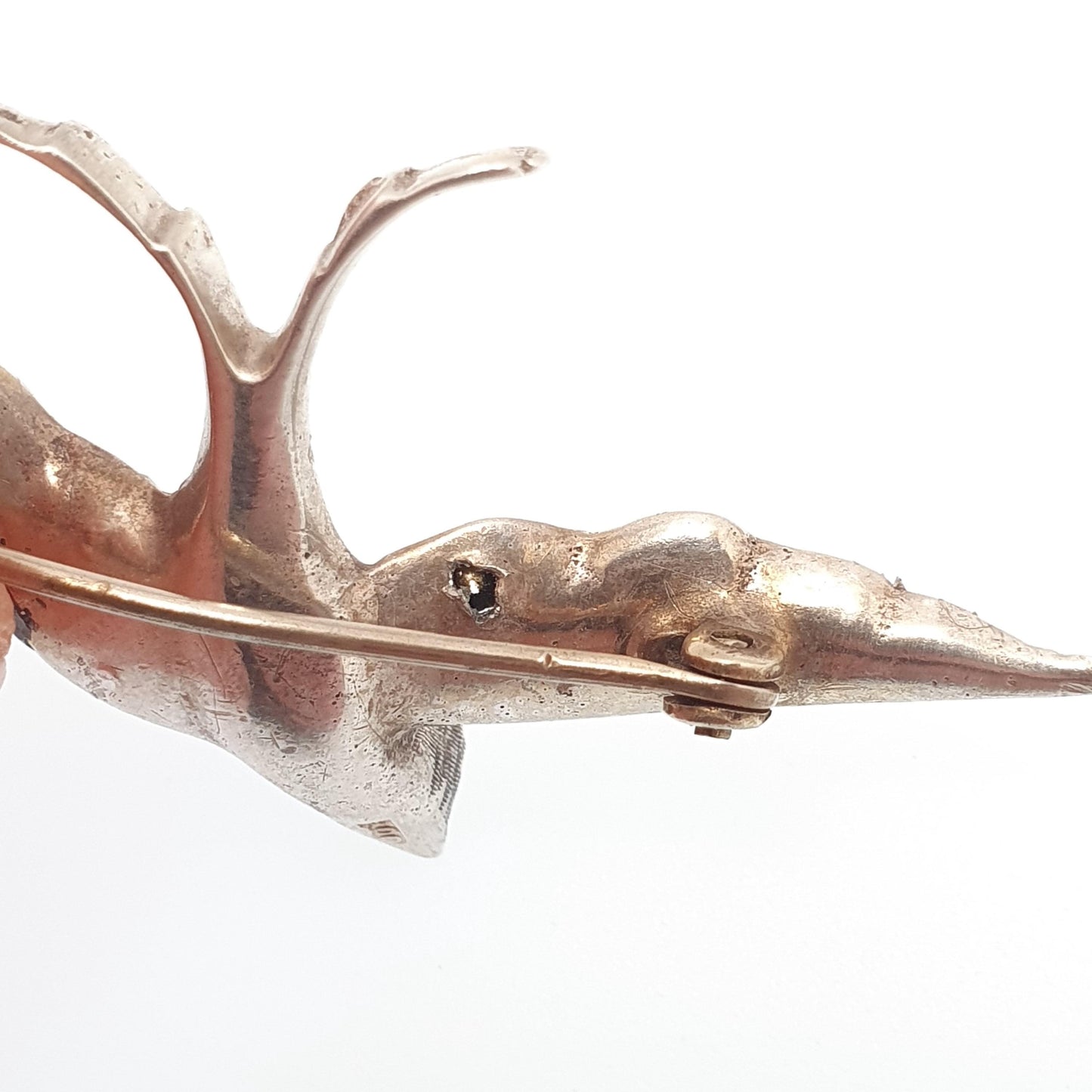 Antique Solid Silver Victorian Paste Bird Brooch Diamond Foiled Pastes Swallow Large Big Birds Vintage 1800s Parisian Diamond Company