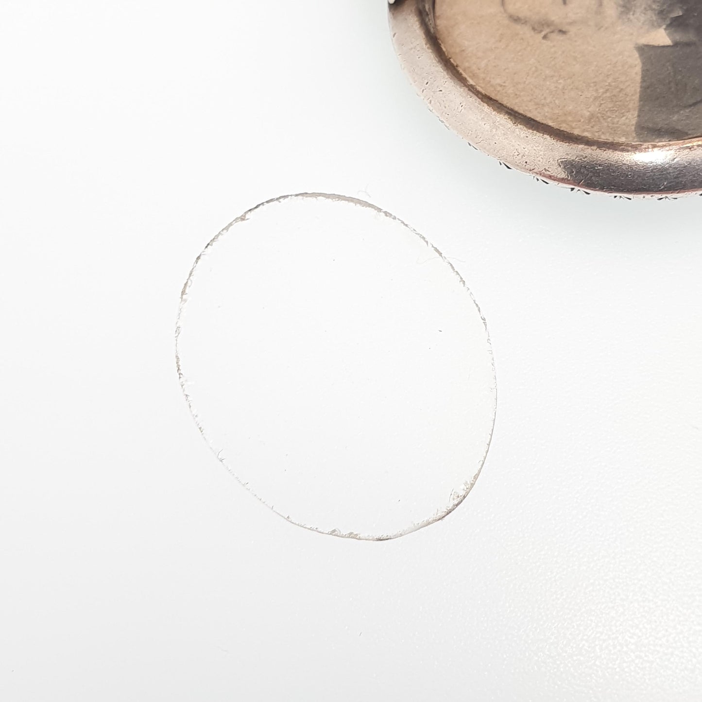 Antique Sterling Silver Diamond Paste Locket Pendant Edwardian PARISIAN DIAMOND COMPANY Oval Bow Necklace Picture Photo Double Sided Vintage