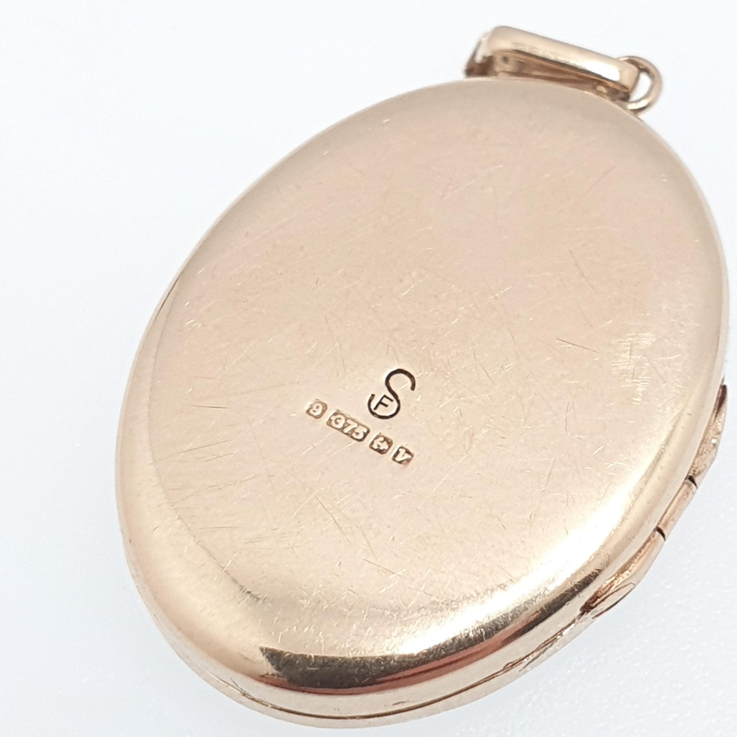 Vintage 9ct Gold Bird Locket Solid 9k 375 All Gold Oval Pendant 1970 Hallmark Gift Necklace Jewelry Womens Jewellery