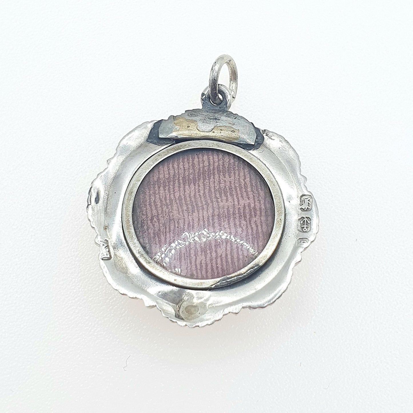 Antique Victorian Sterling Silver Mourning Locket Pendant Etruscan Domed Sentimental Keepsake Photo Vintage Unisex Womens Jewellery Jewelry