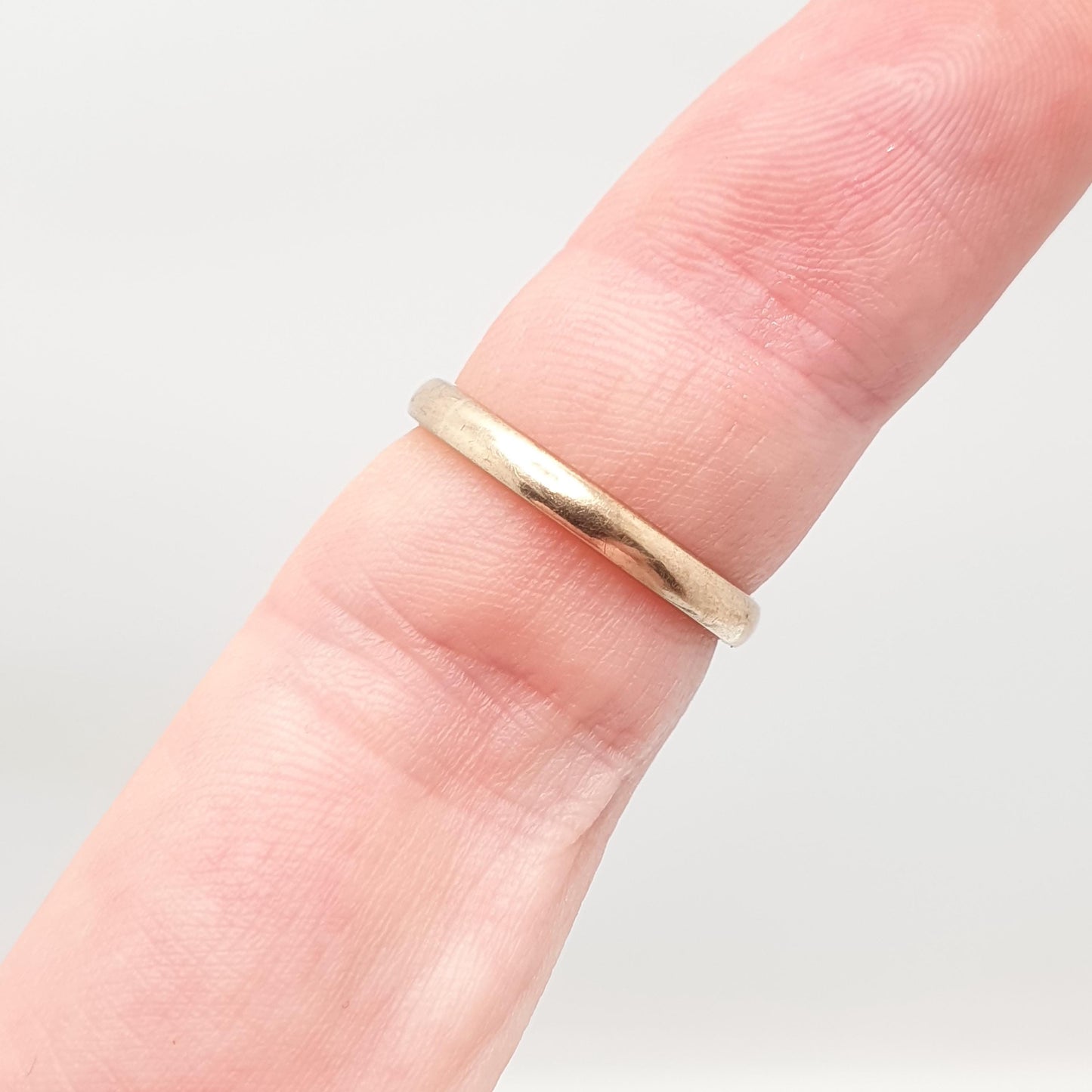 Old Vintage 9ct 9kt Gold Band Ring Wedding 1941 Hallmarked Solid 375 9k Stacking Stacker Yellow Mens Womens Jewelry Jewellery