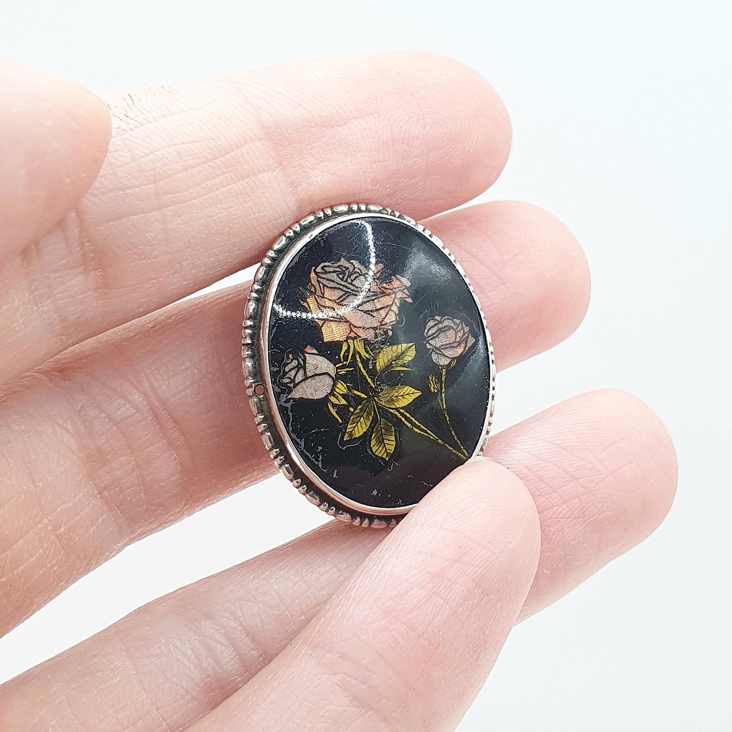 Antique Art Deco Sterling Silver Butterfly Wing Flower Brooch Womens Jewelry Handmade Insect Bug Jewelry