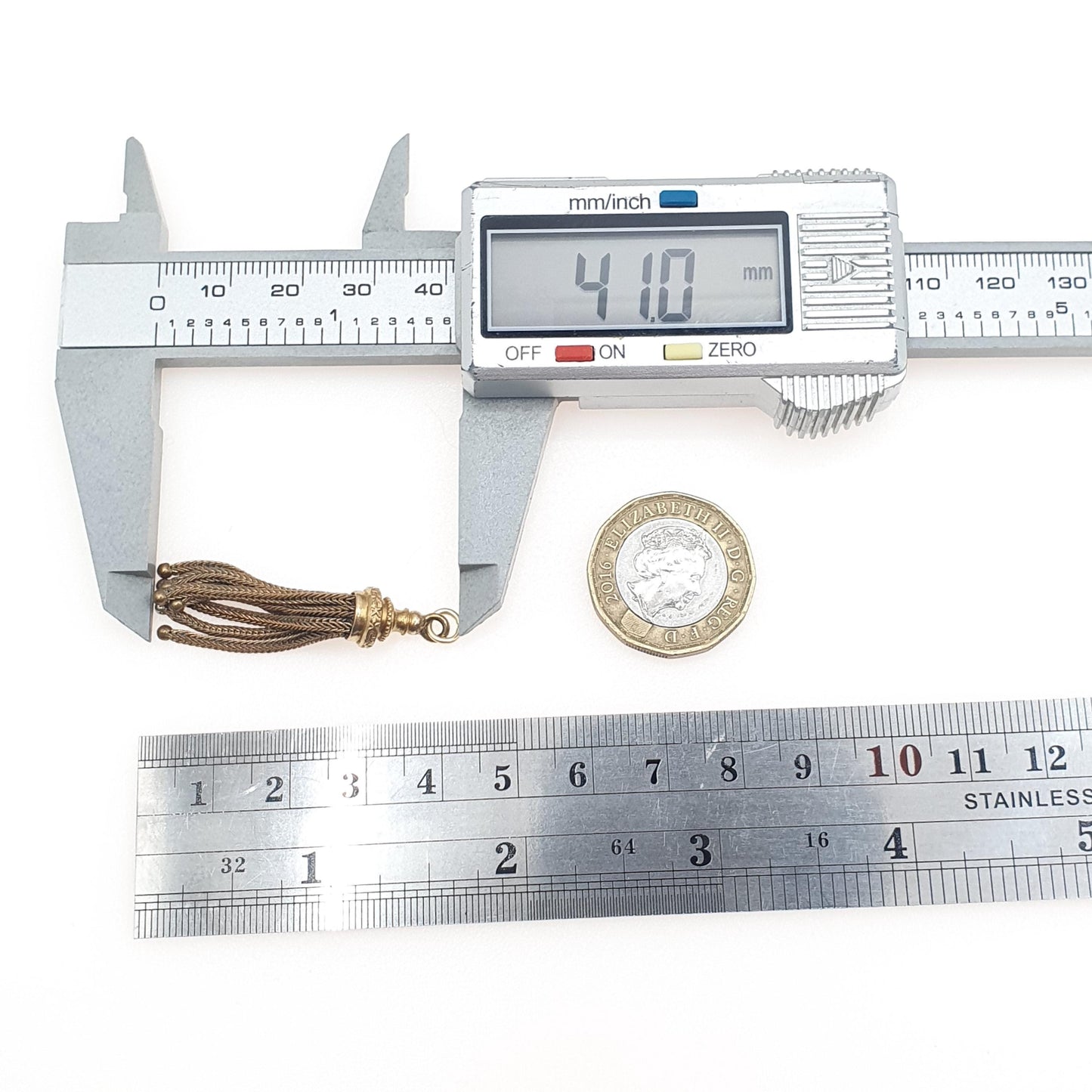 Antique Victorian Rolled Gold Tassel Fob Pendant Albert Chain Charm Beaded Gold Filled Vintage Ladies Unisex Womens NecklaceJewelry