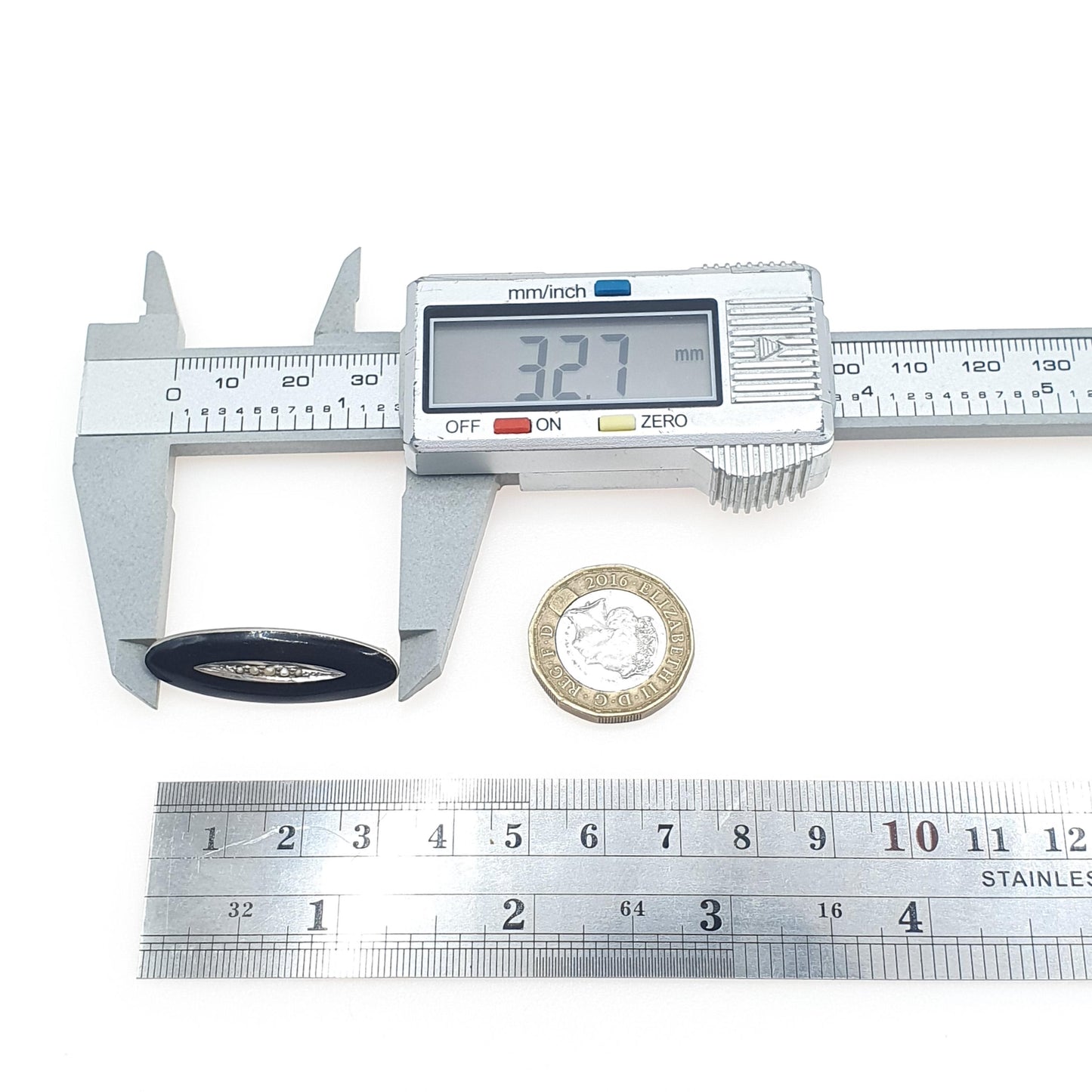 Antique Victorian Sterling Silver Black Enamel Brooch Seed Pearl Mourning Jewelry Ladies Womens Jewelry Jewellery