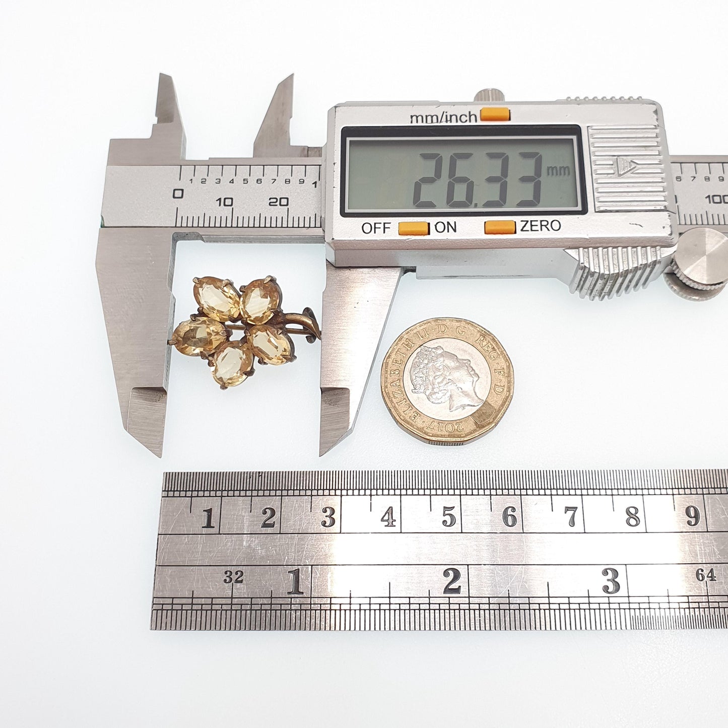 Antique Solid Silver Citrine Flower Brooch Natural Gemstone Gold Gilt Victorian Oval Cut Orange Quartz Pin Vintage 1800s Jewelry Jewellery