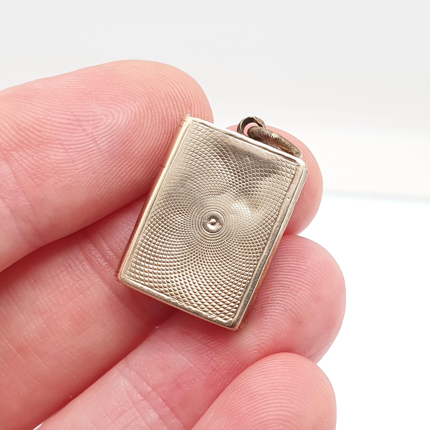 Antique 9ct 9k Gold Book Locket Pendant Victorian Solid 375 Back & Front Picture Photo Vintage Necklace Jewelry Womens Jewellery