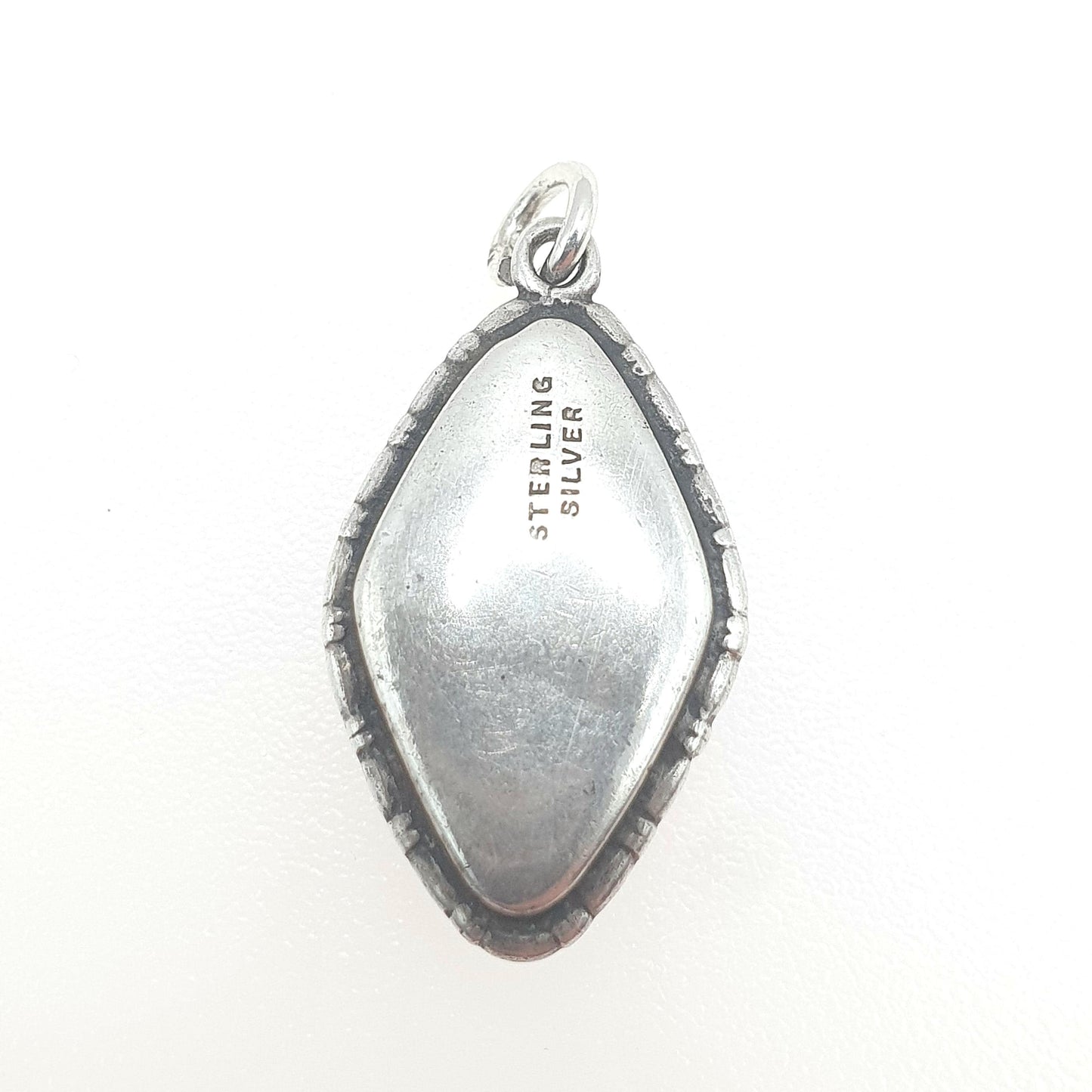 Antique Art Deco Sterling Silver Butterfly Wing Pendant Morpho Blue Kite Shape Insect Bug Womens Necklace Jewelry Jewellery