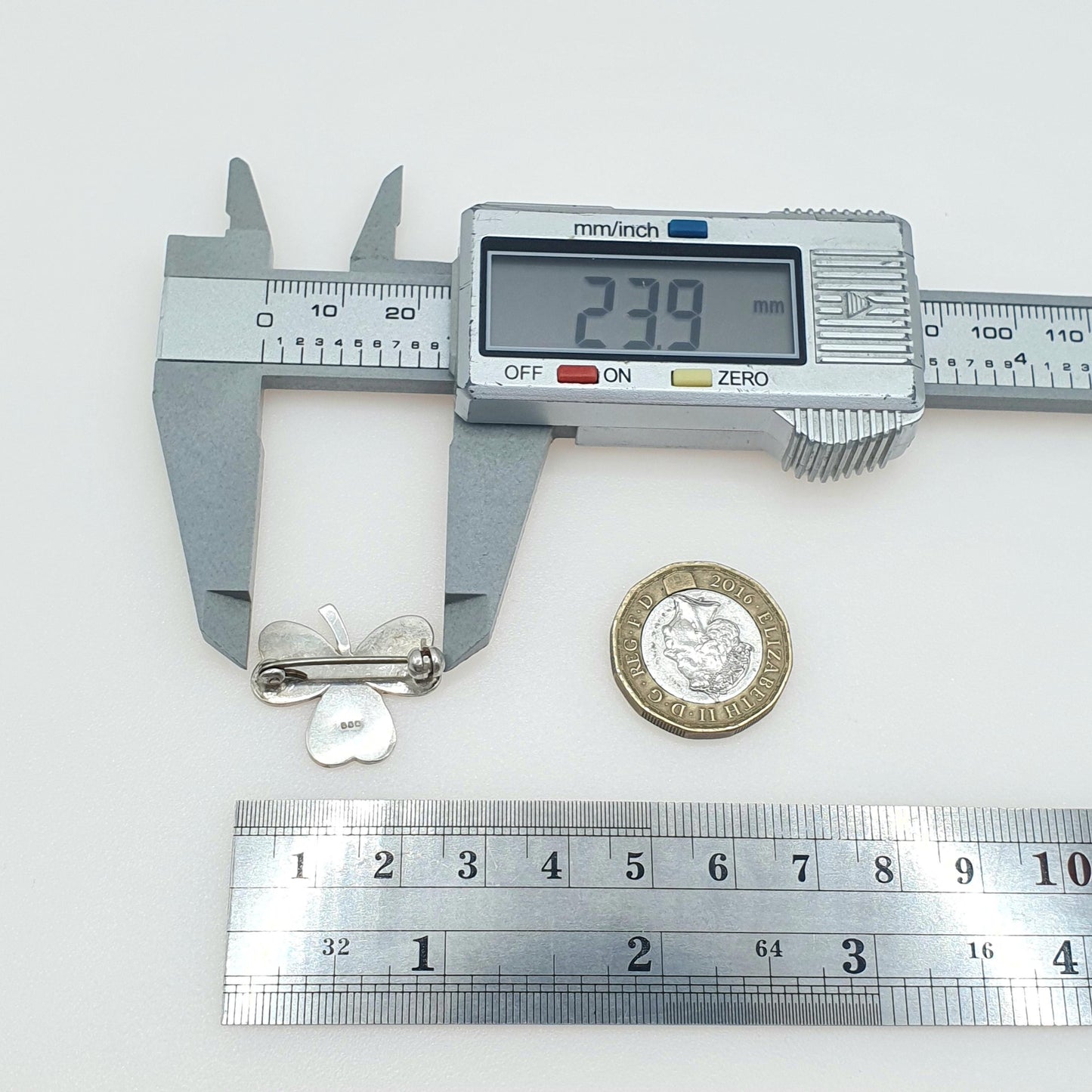 Vintage Sterling Silver Connemara Marble Clover Brooch Irish Lucky Dublin Three Leaf Green Shamrock Celtic Gaelic Jewelry Jewellery