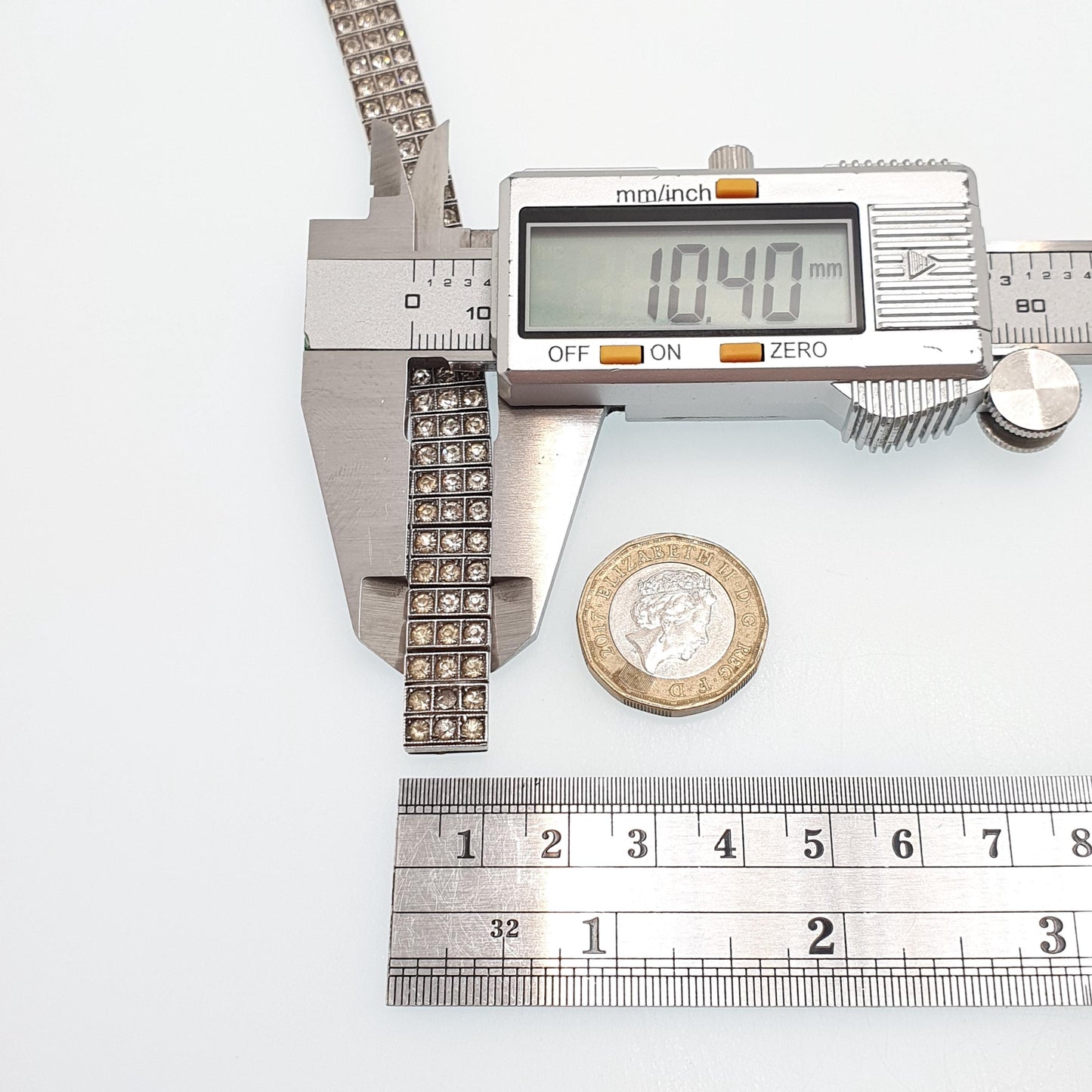 Antique Sterling Silver Diamond Paste Bracelet Art Deco Square Link Genuine 1920s Vintage Sparkly Cocktail Womens Jewelry Jewellery