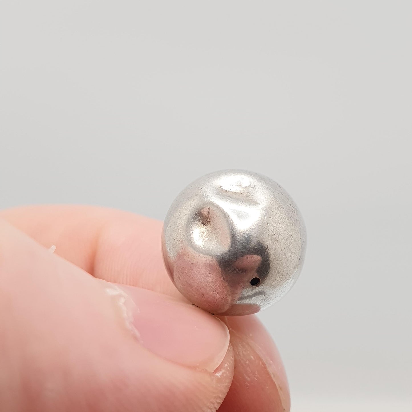 Antique Solid Silver Victorian Ball Earrings Hook Hanging Bead Hook Dangle Drop Genuine 1800s Vintage Jewelry Jewellery