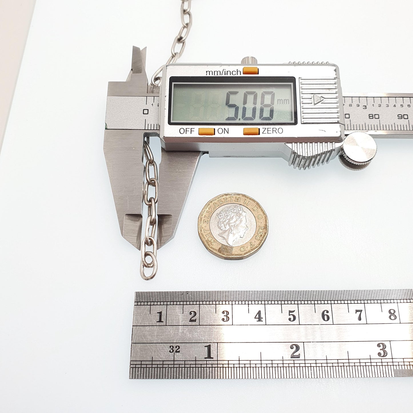 Antique Victorian Sterling Silver Chain Necklace Large Oval Cable Link Long Vintage Dog Clip 65cm 25.5" 26.91g