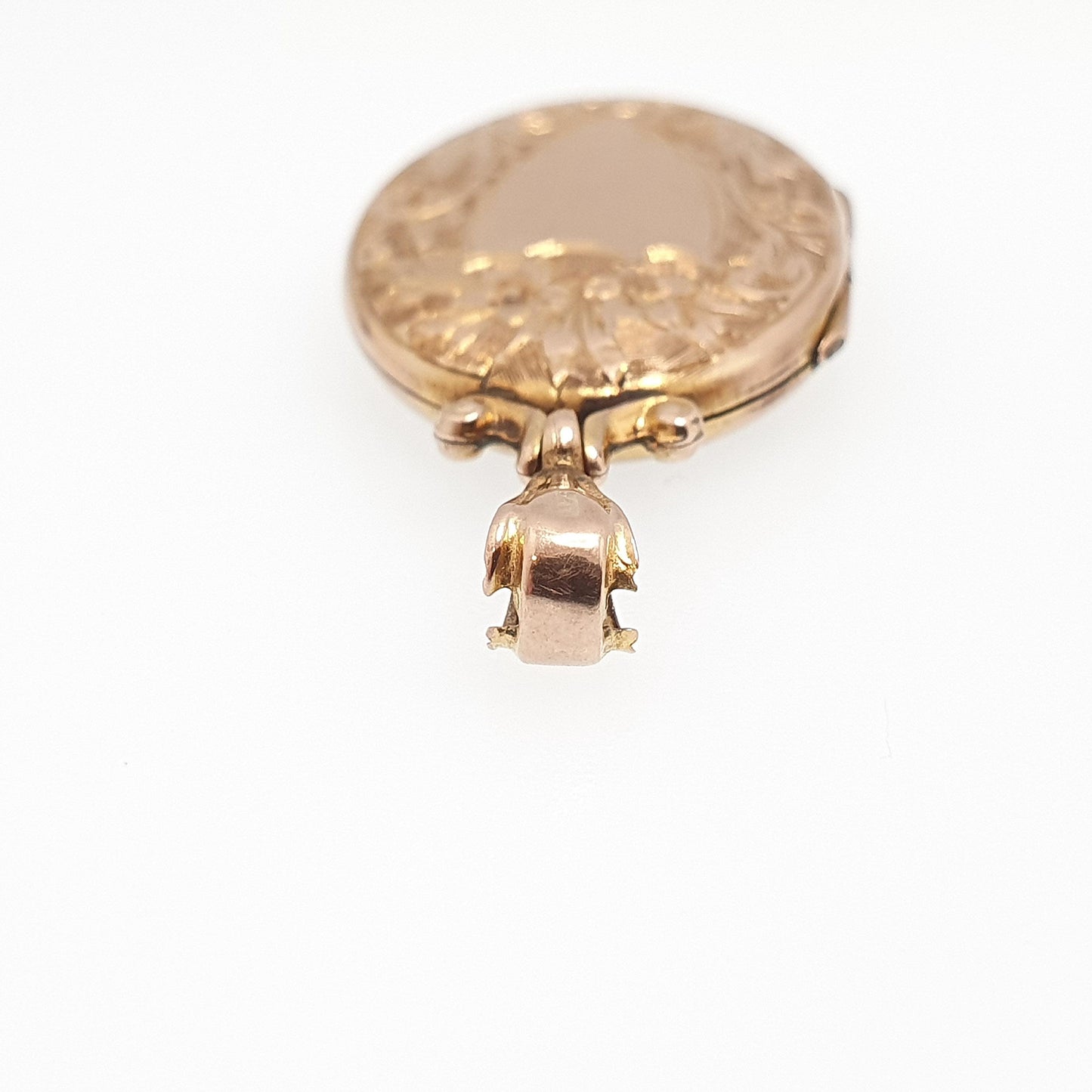 Antique Solid 9k 375 Gold Locket Oval 1907 Hallmark Shield Engraved All 9ct 9kt Gold Necklace Photo Picture Pendant Jewelry Jewellery