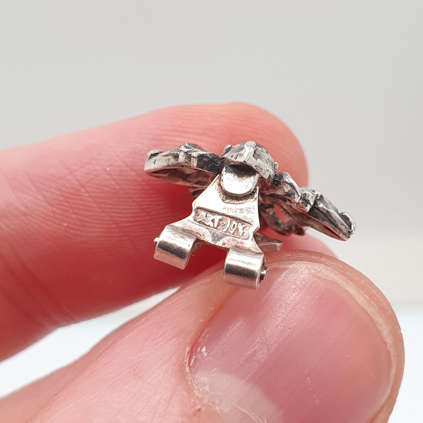 Vintage Solid Silver Emerald Earrings White Spinel Gemstone ART-JOY Stud Victorian Style Spanish Handmade Jewellery Jewelry