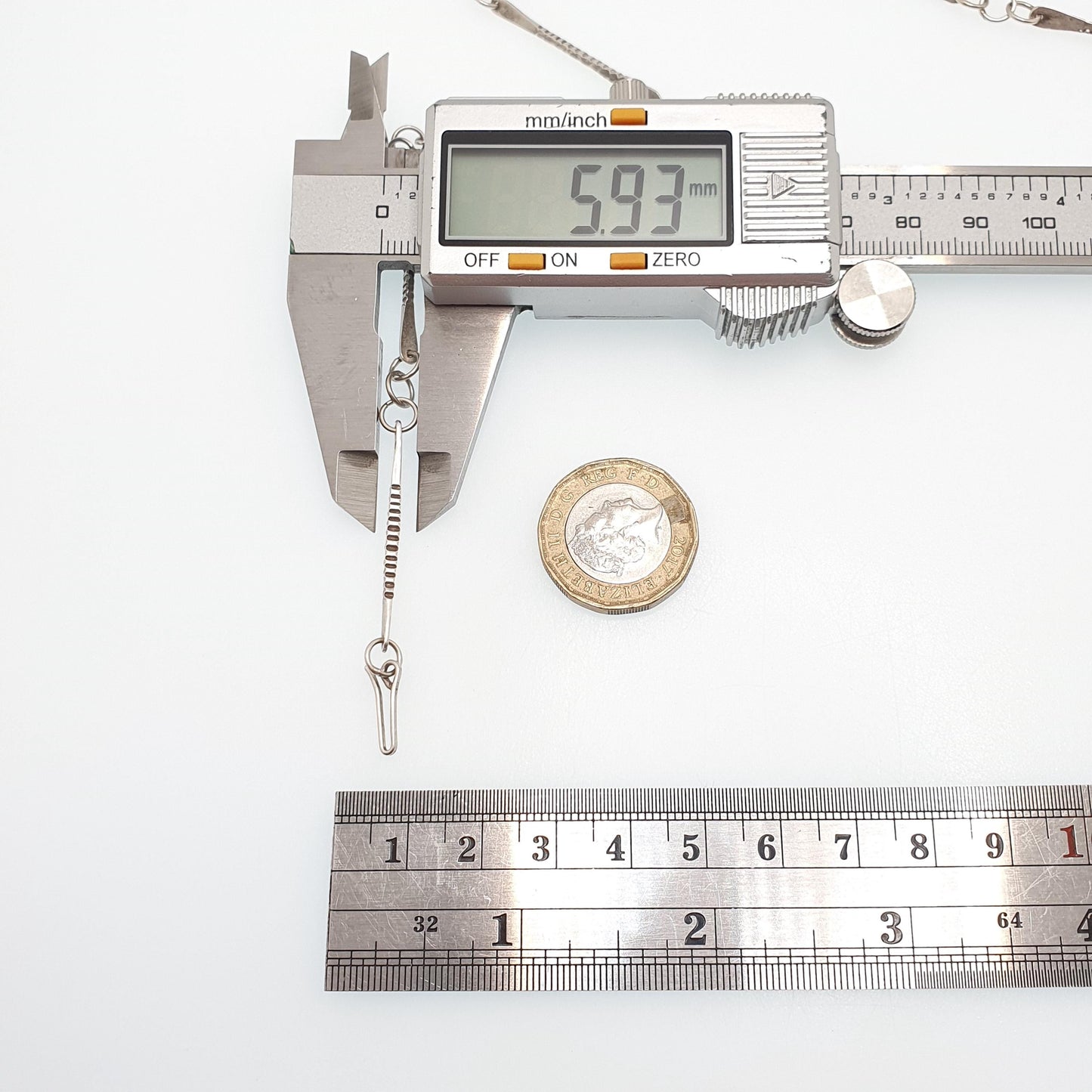 Antique Arts and Crafts Solid Silver Chain Necklace Victorian Bar & Rolo Link 74cm 29.1" 16.01g Long Womens Jewellery Jewelry