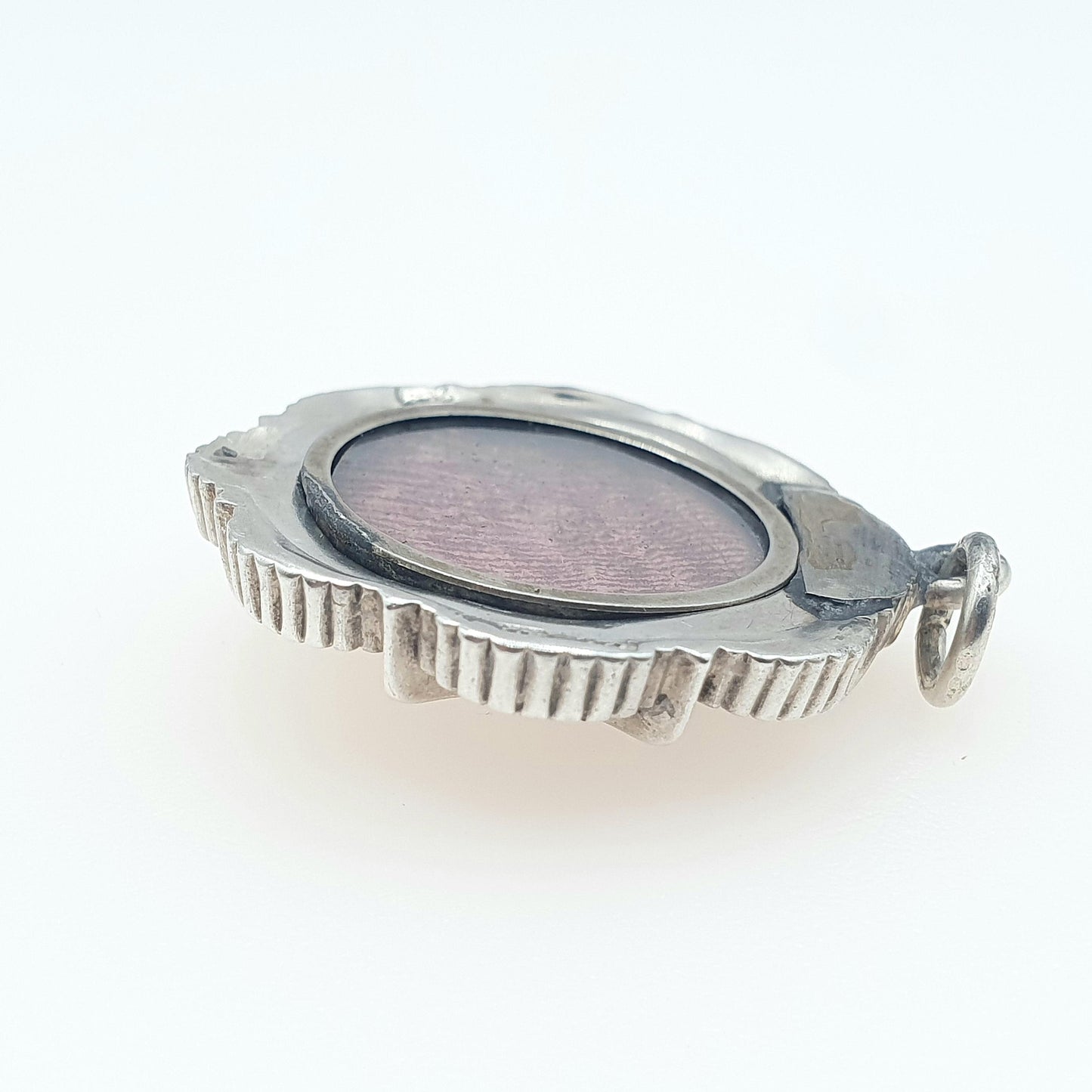 Antique Victorian Sterling Silver Mourning Locket Pendant Etruscan Domed Sentimental Keepsake Photo Vintage Unisex Womens Jewellery Jewelry