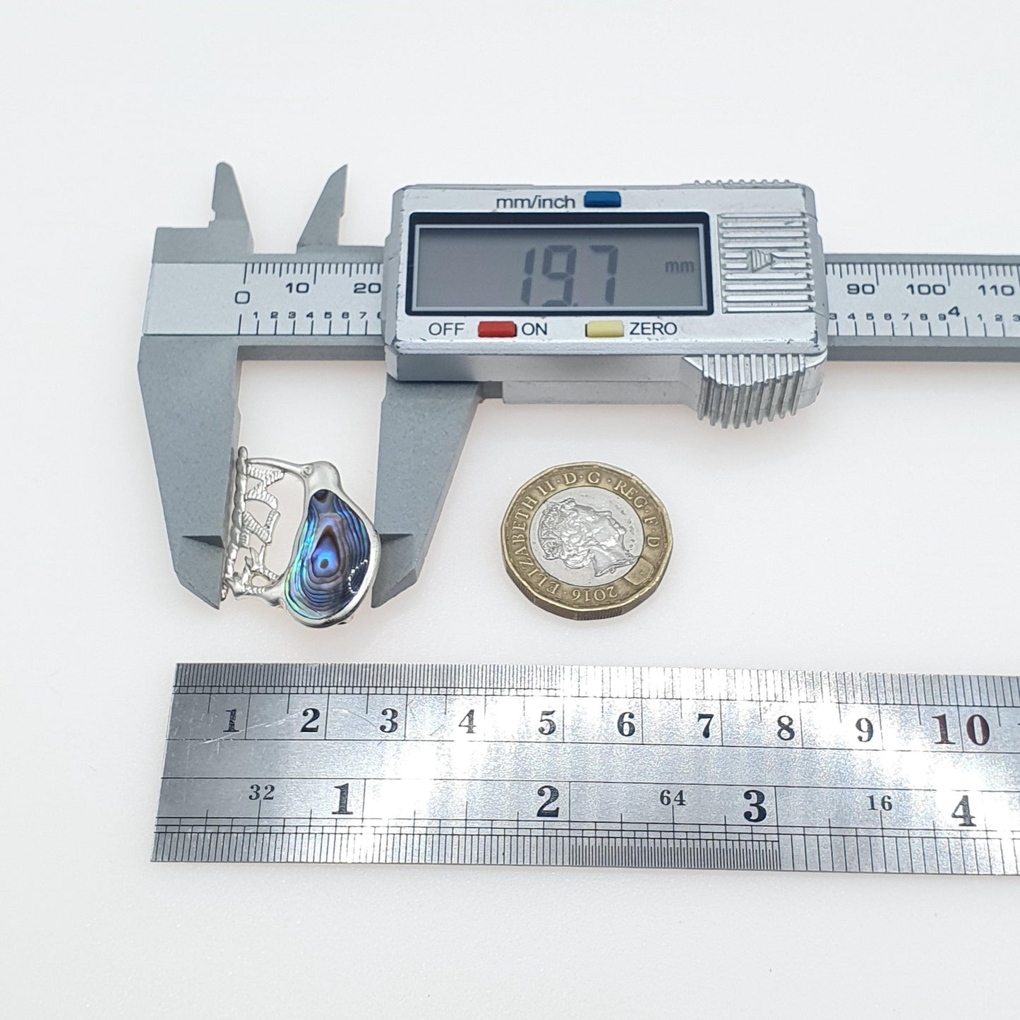 Vintage Sterling Silver Kiwi Bird Brooch Abalone Shell NZ New Zealand National Birds Unisex Jewelry Jewellery Bird Animal