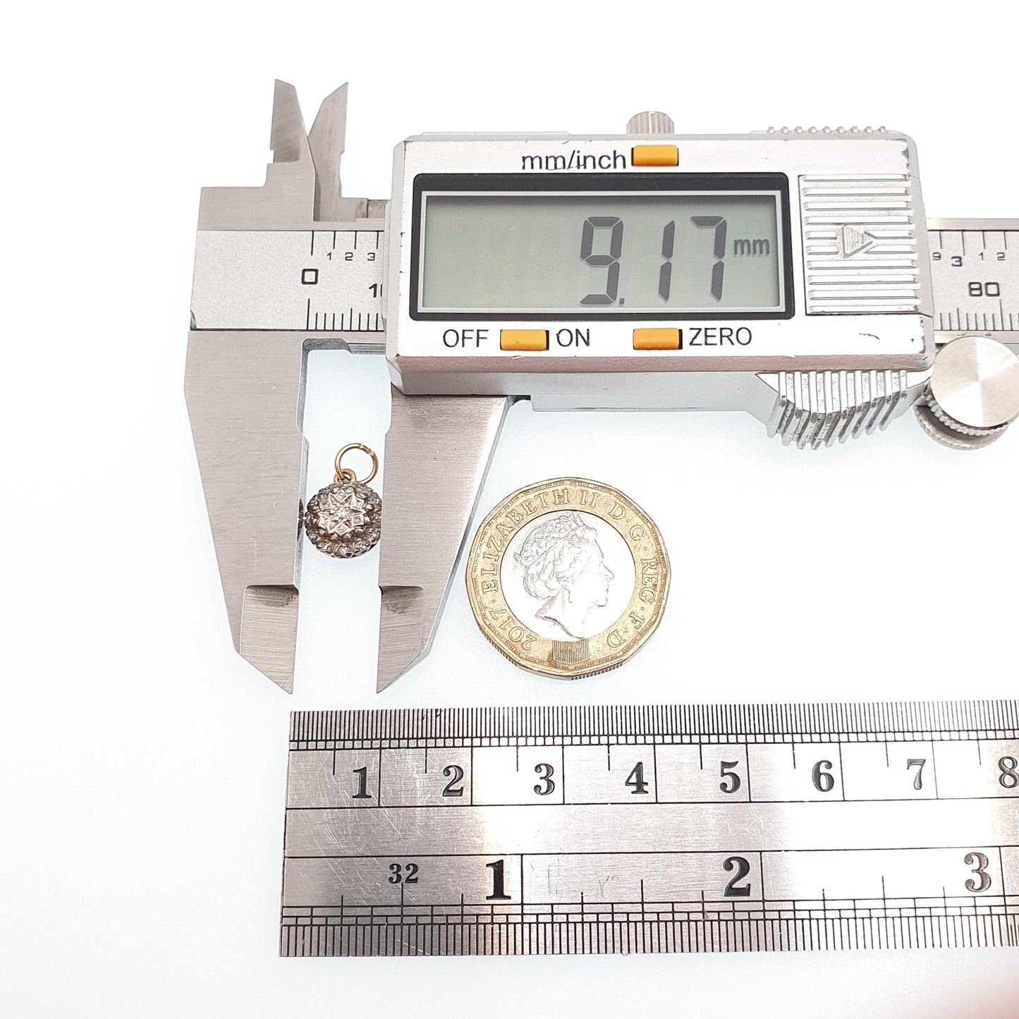 Antique 18ct Gold Diamond Pendant Star Cluster Necklace Solid 750 18k 18kt Natural Diamonds Gemstone Vintage