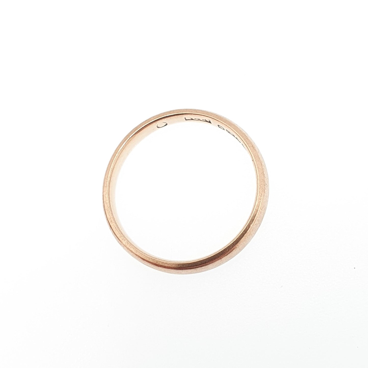 Old Vintage 9ct 9kt Gold Band Ring Wedding 1941 Hallmarked Solid 375 9k Stacking Stacker Yellow Mens Womens Jewelry Jewellery