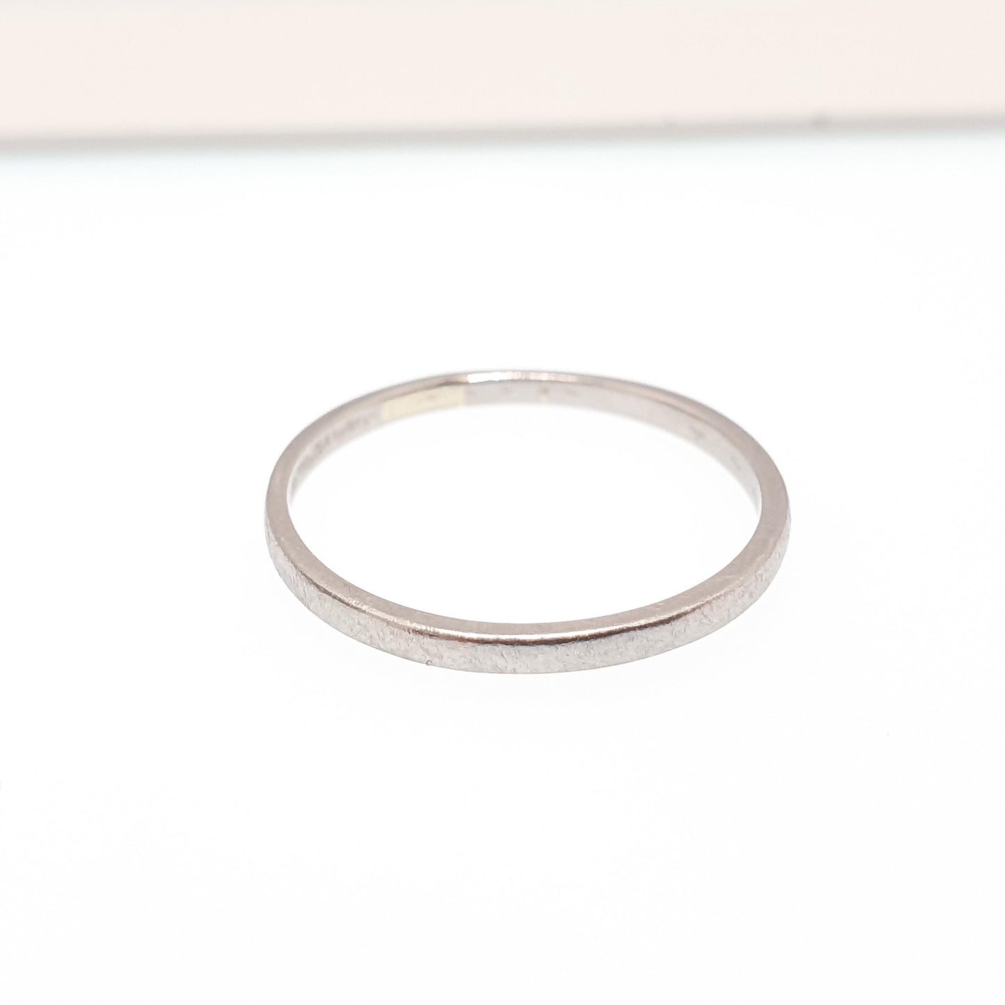 Antique Platinum Band Ring Art Deco Wedding Bands Solid 1920s Genuine Vintage Full Band Mens Womens Jewelry