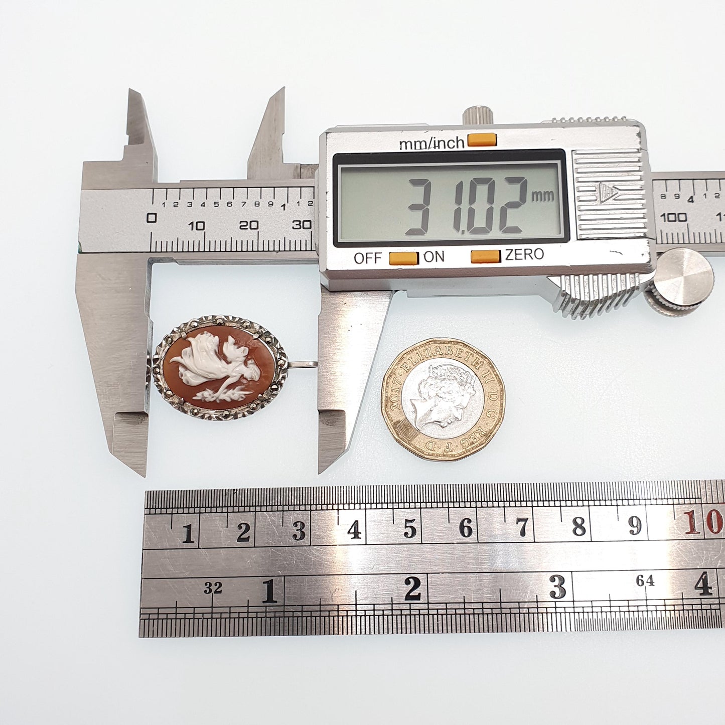 Antique Solid Silver Grace Cameo Necklace Pendant Marcasite Art Deco Shell Hand Carved Italian Jewelry Jewellery Jewelry