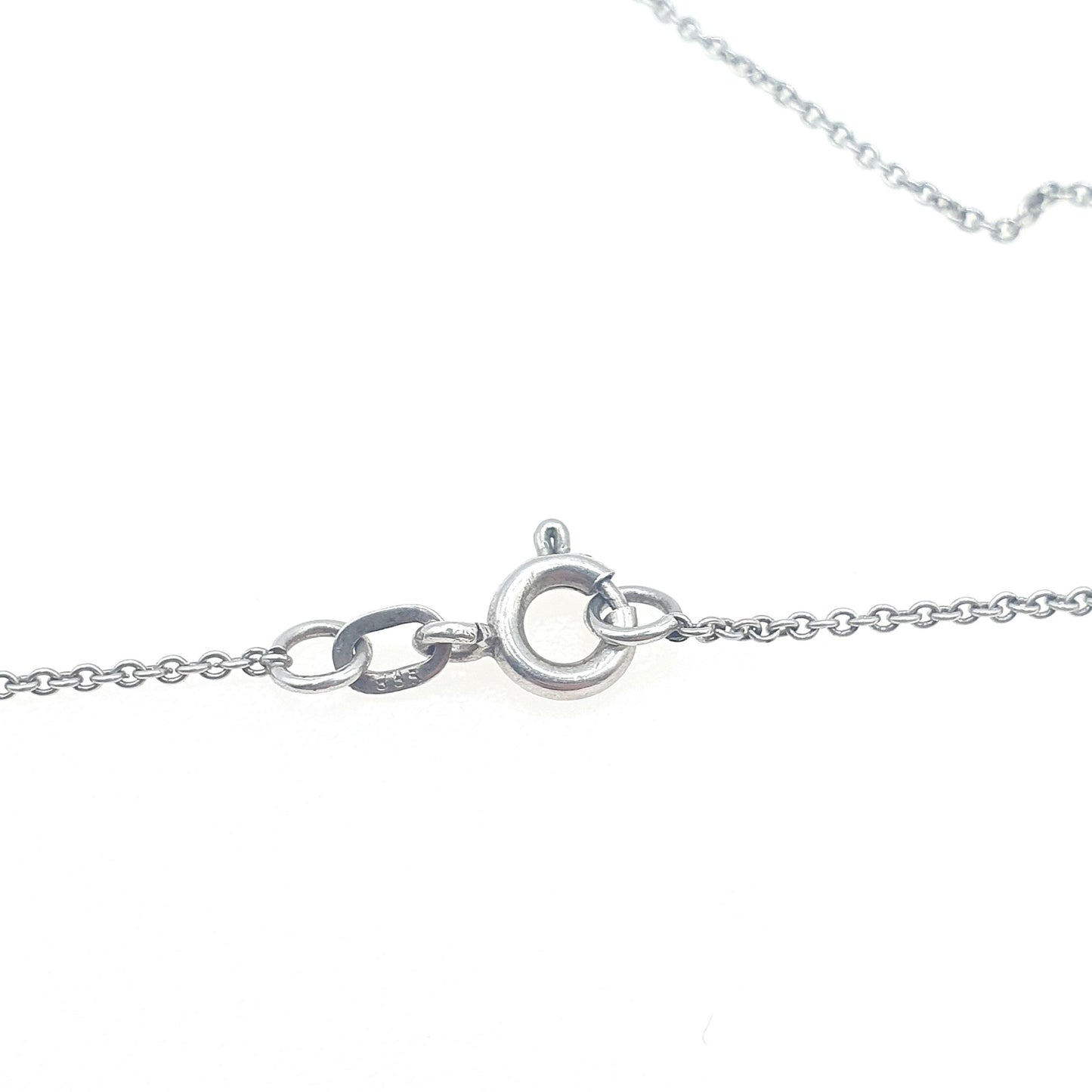 Antique Solid Silver Cable Link Chain Necklace Oval Trace Link Art Deco Genuine Fine 45cm 1.55g Womens Vintage Retro Jewelry Jewellery