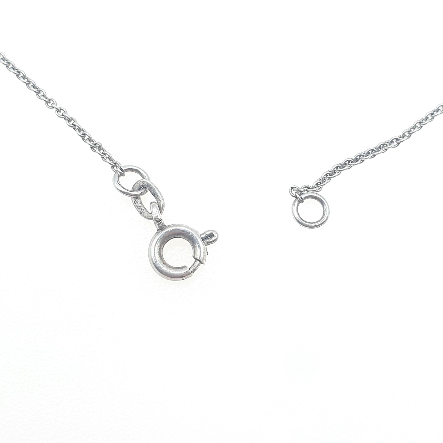 Antique Solid Silver Cable Link Chain Necklace Oval Trace Link Art Deco Genuine Fine 45cm 1.55g Womens Vintage Retro Jewelry Jewellery