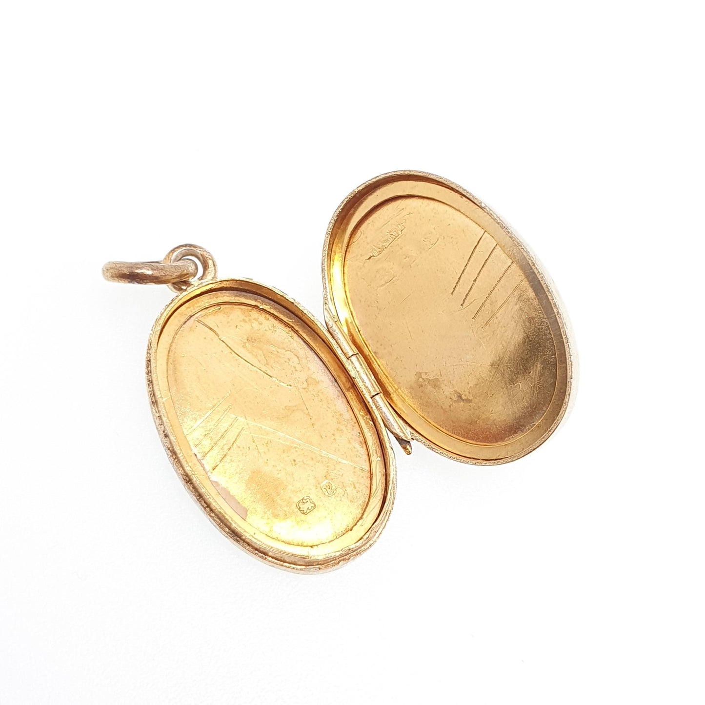 Antique Gold on Silver Horseshoe Locket Victorian 1898 Hallmark Horse Riding Sterling 925 Gold Vermeil Equestrian Necklace Pendant
