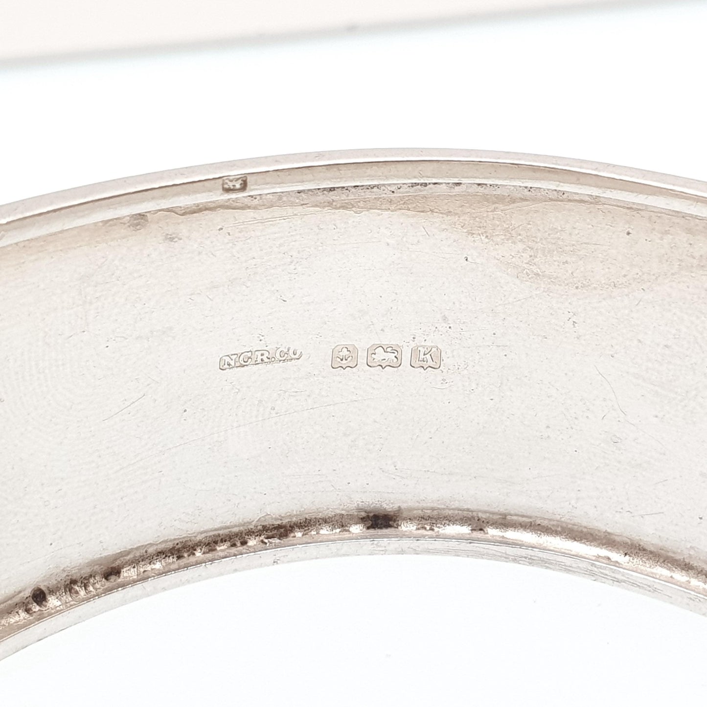 Old Vintage Sterling Silver Snap Bracelet Bangle 1934 Hallmarked Heavy Thick Chunky 30.71g Engraved 925 Womens Jewelry Jewellery