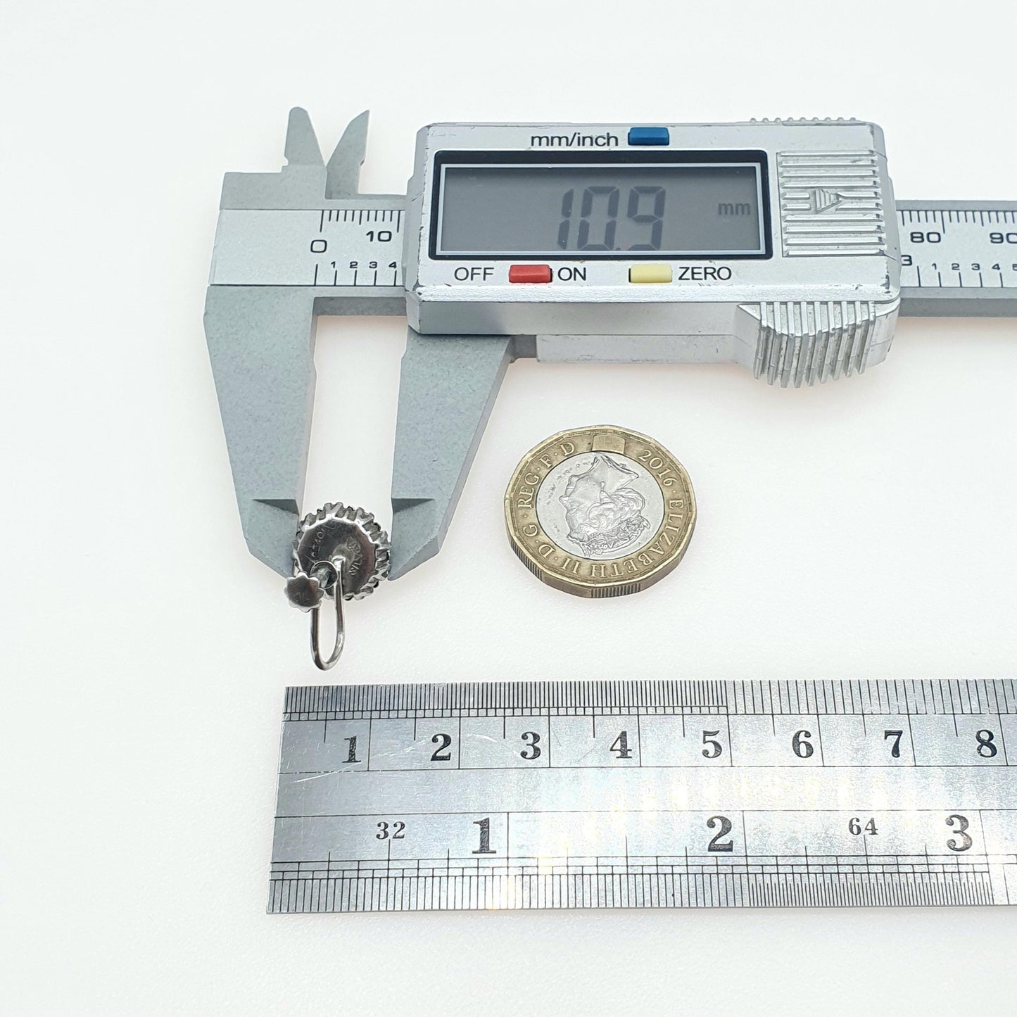 Antique Art Deco Solid Silver Diamond Paste Earrings Cluster Faux Turquoise Sparkly Blue Screw Back Womens Jewelry Jewellery