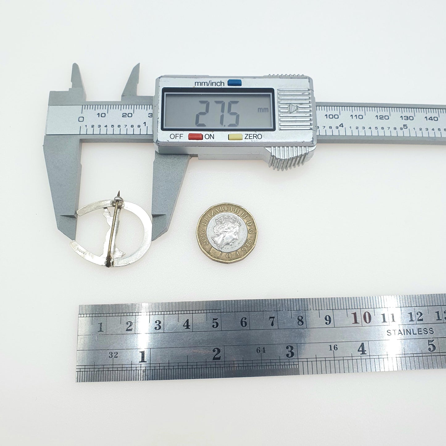 Antique Victorian Solid Silver Horseshoe Fox Brooch Good Luck Lucky Vintage Unisex Jewelry Jewellery