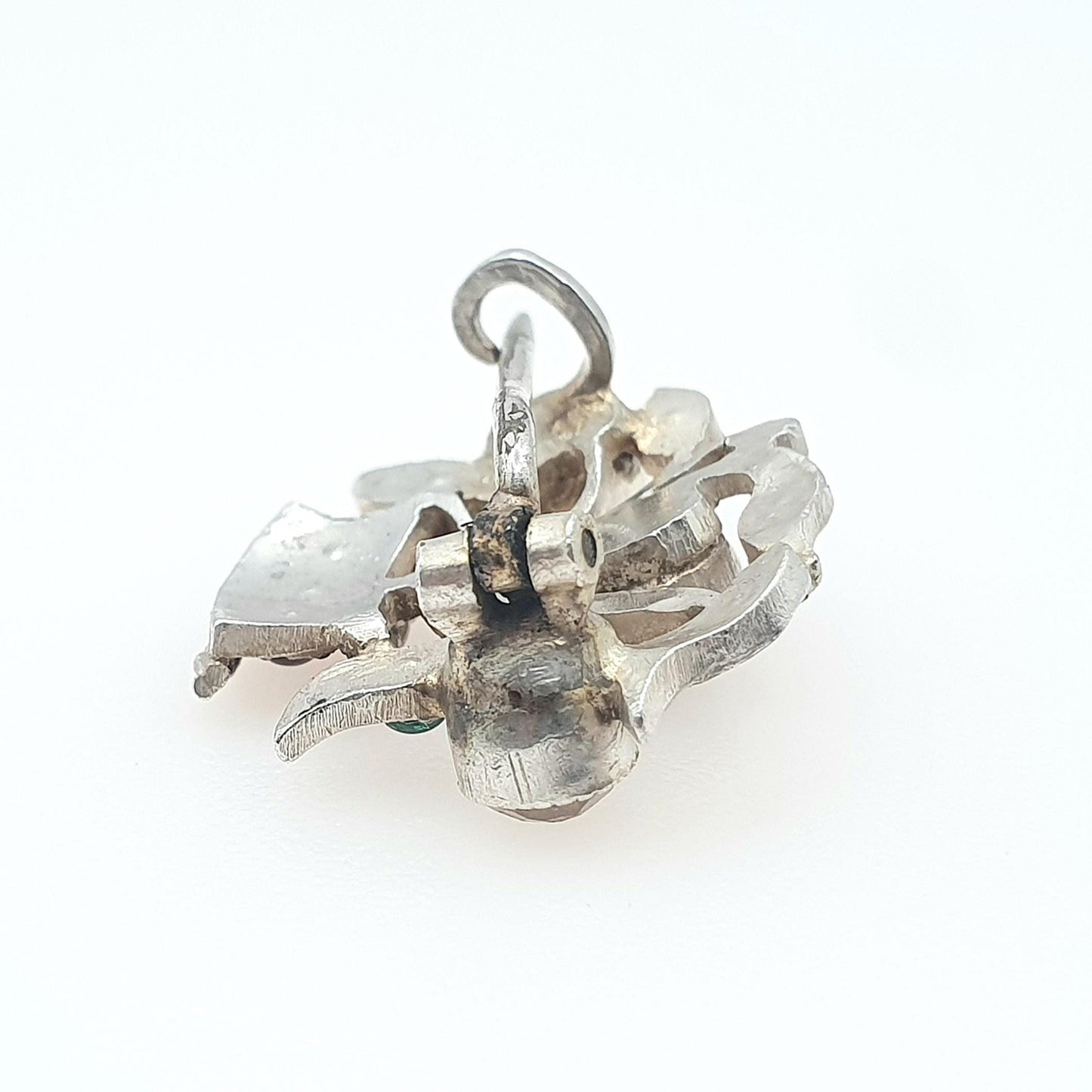 Antique Solid Silver Giardinetti Paste Brooch Flower Basket Garden French Multi Coloured Vintage Womens Jewelry Jewellery
