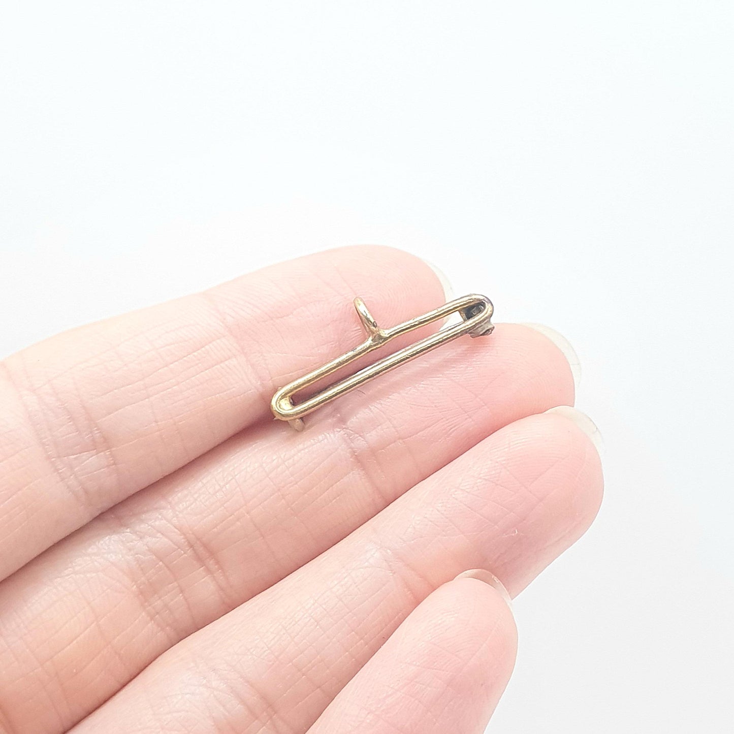 Antique Victorian Rolled Gold Nurse Fob Bar Brooch Pin Gold Filled Paperclip Style Unisex Womens Jewellery Jewelry