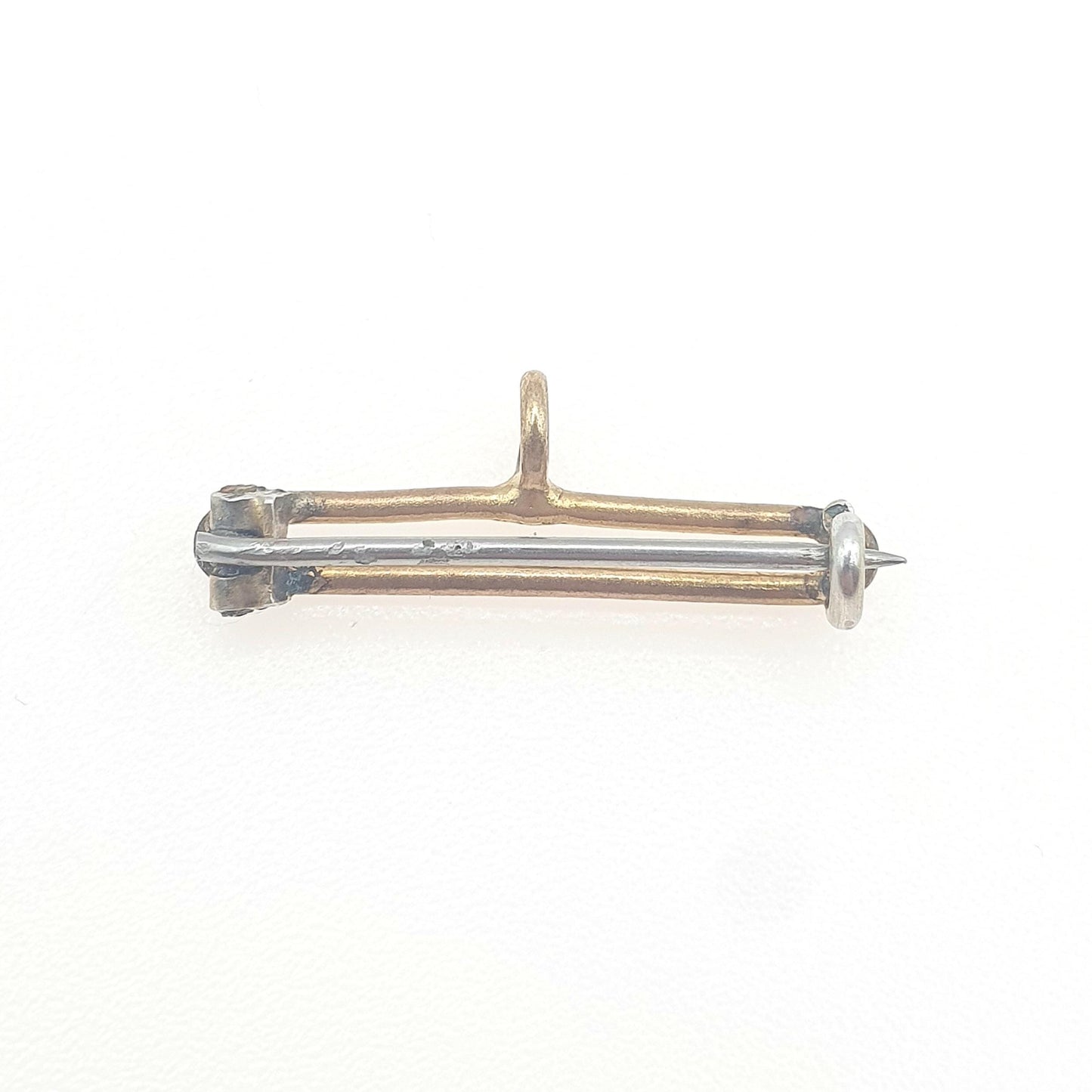 Antique Victorian Rolled Gold Nurse Fob Bar Brooch Pin Gold Filled Paperclip Style Unisex Womens Jewellery Jewelry