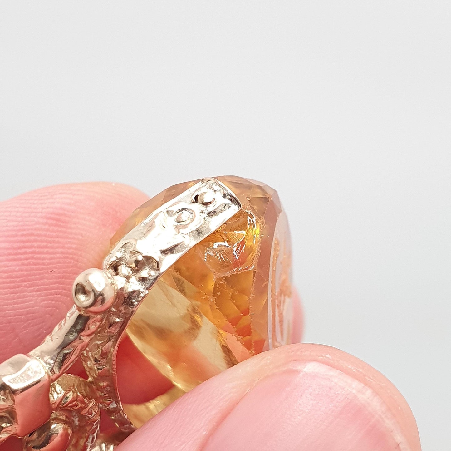 Antique Griffin 9ct 9k Gold Citrine Spinner Intaglio Fob Pendant Necklace Georgian & Victorian Follow You Own Desire Jewelry