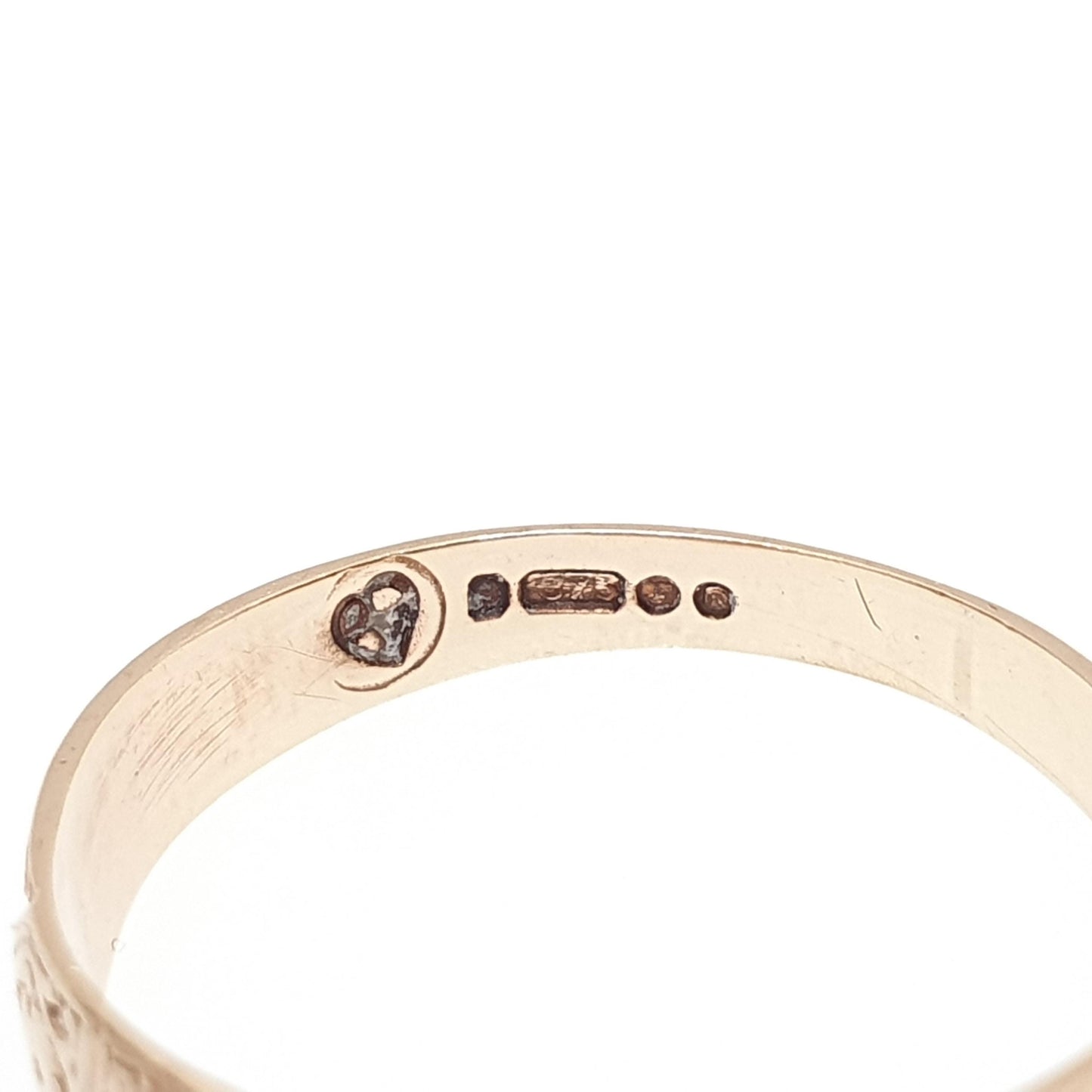 Vintage 9k 9ct Gold Buckle Band Ring Stacking Stacker 1973 Hallmarked Solid 375 9kt Stack Belt Mens Womens Jewelry Jewellery