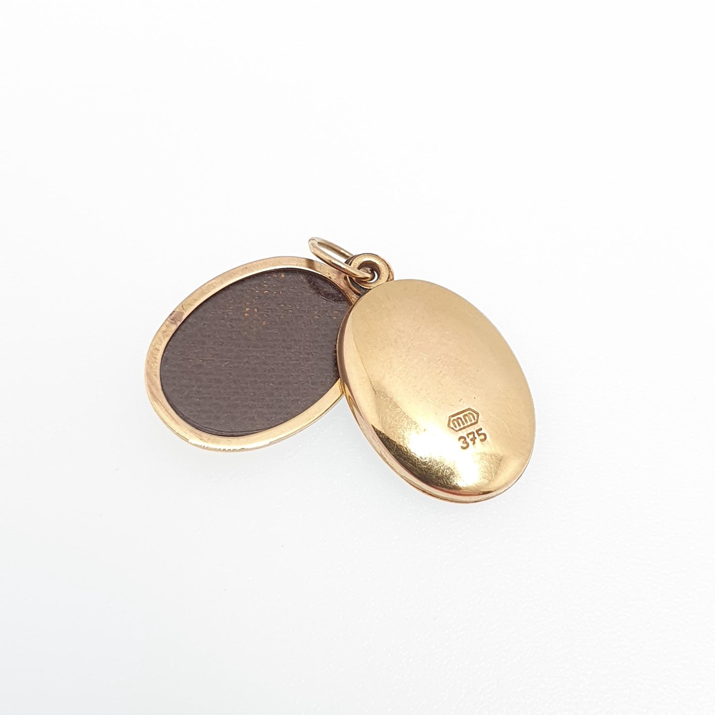 Vintage Solid 9k 9kt Gold Flower Locket Oval All 9ct 9 Carat Small Necklace Photo Picture Pendant Jewelry Jewellery
