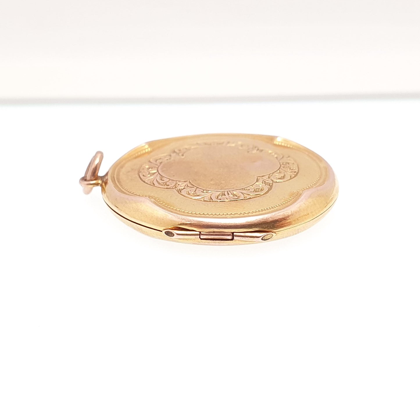 Antique Solid 9k 9ct Gold Locket Round 1912 Hallmark Large Big All 9ct 9kt Gold Necklace Photo Picture Pendant Jewelry Jewellery