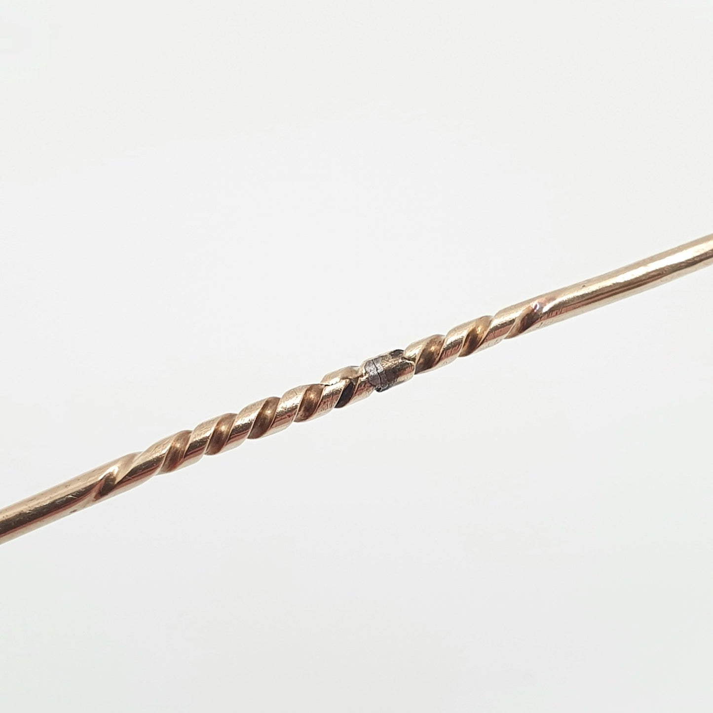RESERVED/SOLD DON Antique 9ct Gold Mourning Knot Stick Pin Victorian Braided Hair Solid 9k 375 9kt