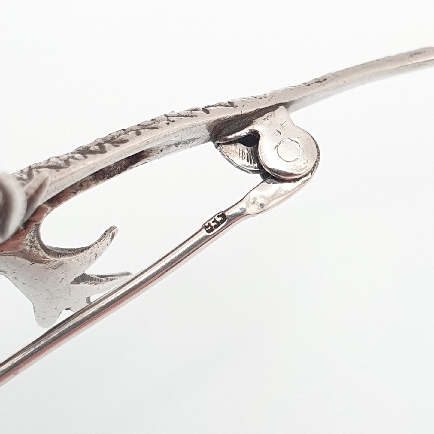 Antique Solid Silver Lizard Brooch Sapphire & Diamond Pastes Reptile Animal Gecko Art Deco Vintage Jewelry Jewellery