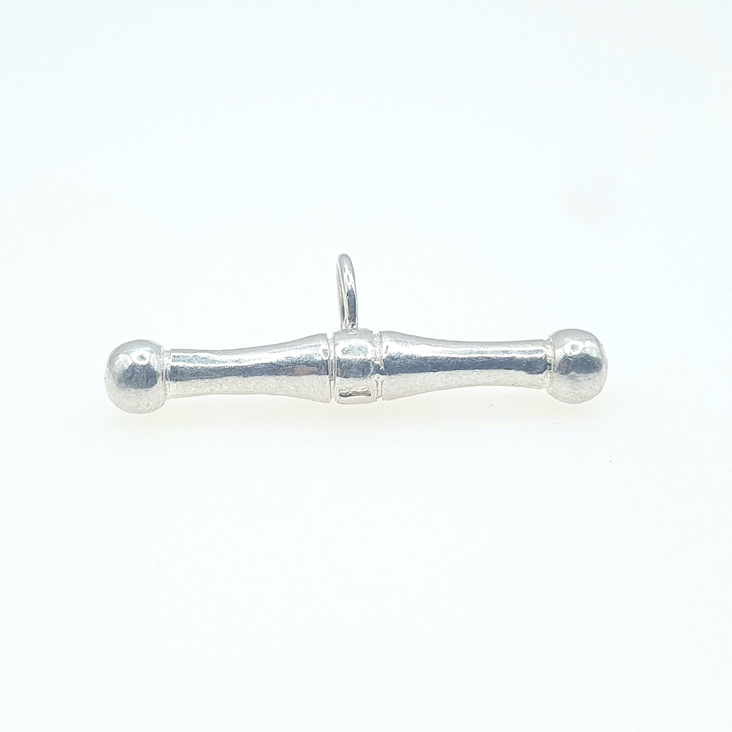 Vintage Sterling Silver T Bar Pendant Albert Chain Style Solid 925 Necklace Womens Mens Unisex Jewelry Jewellery